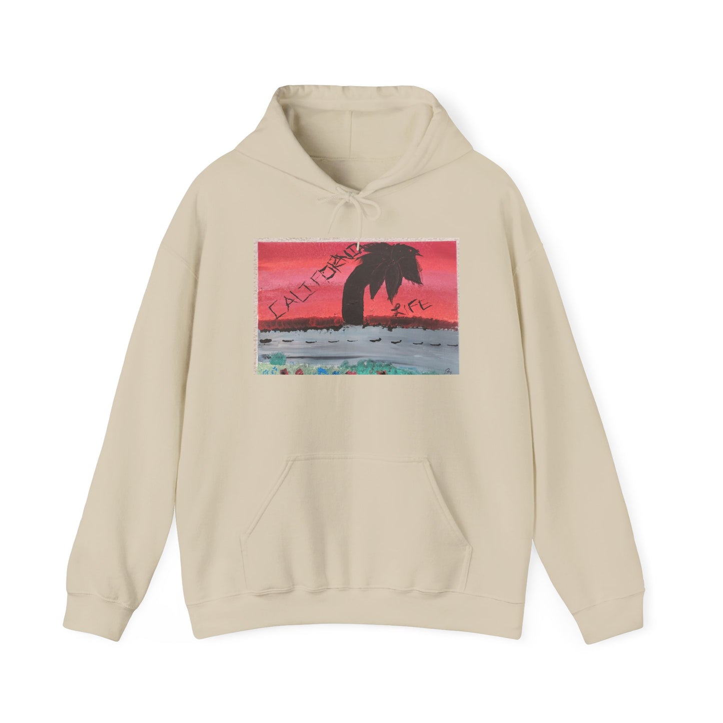 CALIFORNIA VIBES Heavy Blend Hoodie | Unisex Graphic Sweatshirt | Trendy Streetwear | Cozy Gift for Beach Lovers | Ideal for Casual Outings