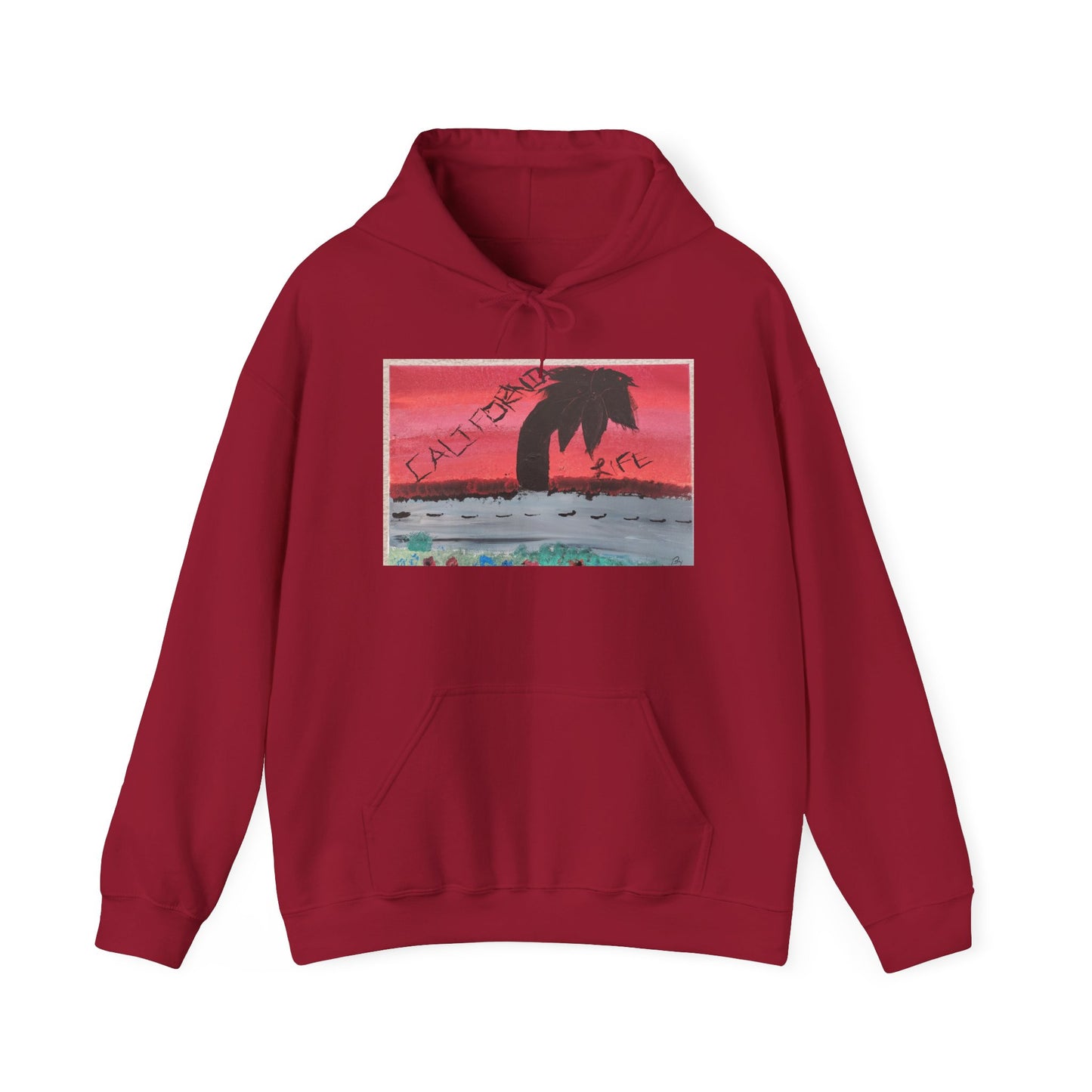CALIFORNIA VIBES Heavy Blend Hoodie | Unisex Graphic Sweatshirt | Trendy Streetwear | Cozy Gift for Beach Lovers | Ideal for Casual Outings