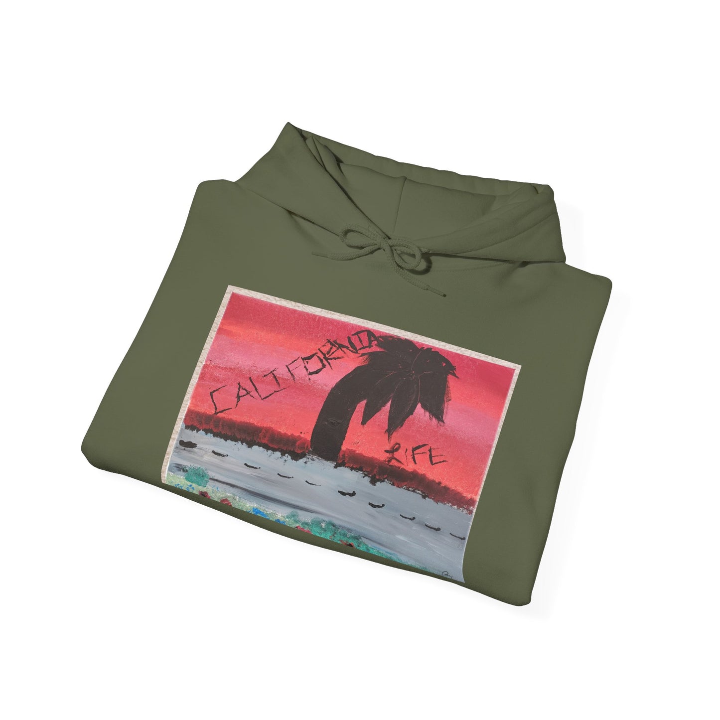 CALIFORNIA VIBES Heavy Blend Hoodie | Unisex Graphic Sweatshirt | Trendy Streetwear | Cozy Gift for Beach Lovers | Ideal for Casual Outings