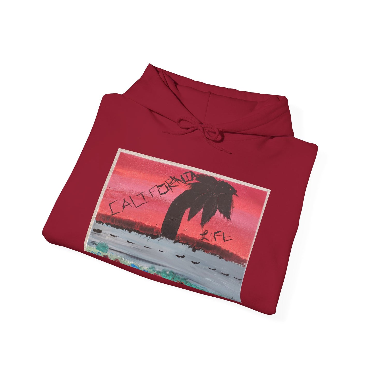 CALIFORNIA VIBES Heavy Blend Hoodie | Unisex Graphic Sweatshirt | Trendy Streetwear | Cozy Gift for Beach Lovers | Ideal for Casual Outings