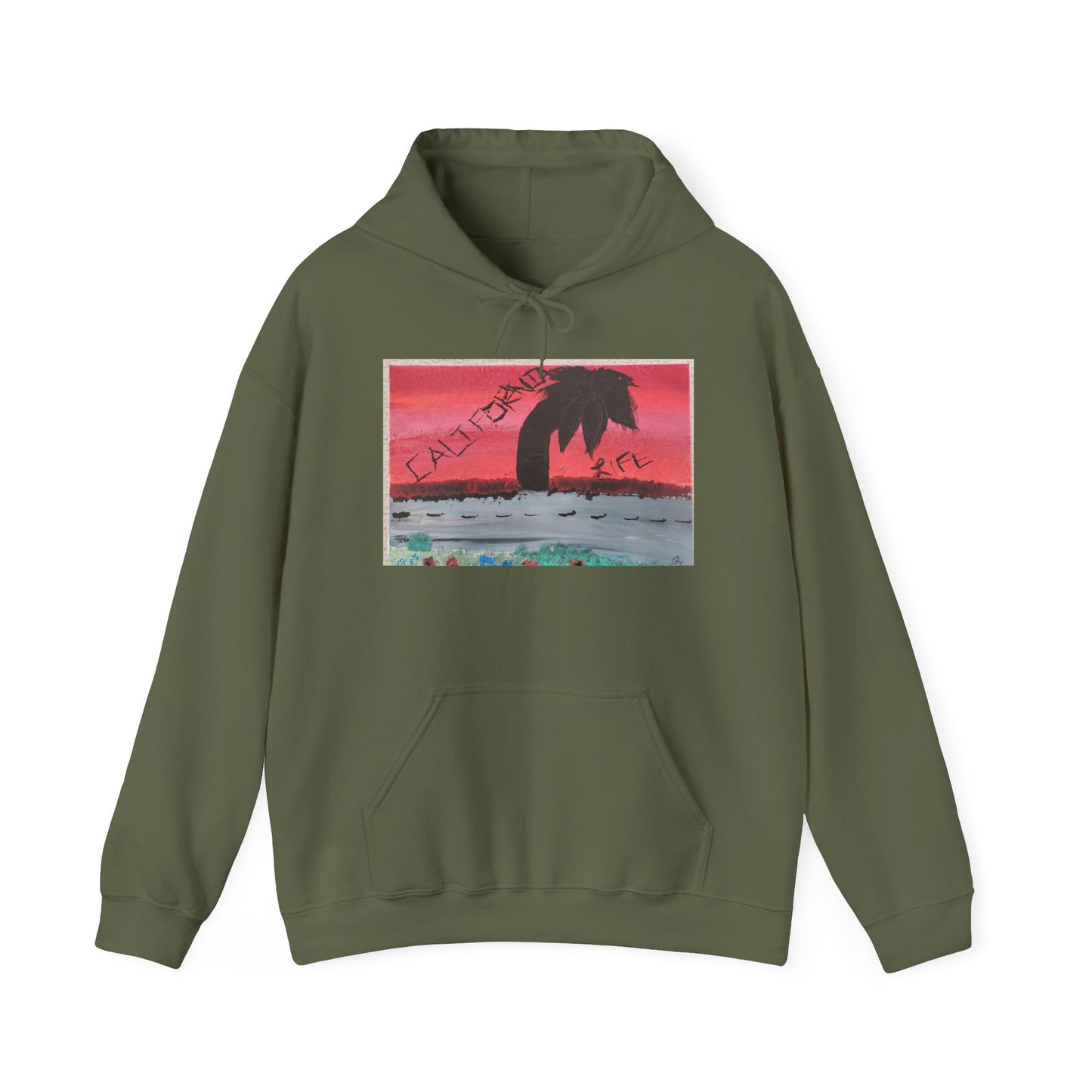 CALIFORNIA VIBES Heavy Blend Hoodie | Unisex Graphic Sweatshirt | Trendy Streetwear | Cozy Gift for Beach Lovers | Ideal for Casual Outings