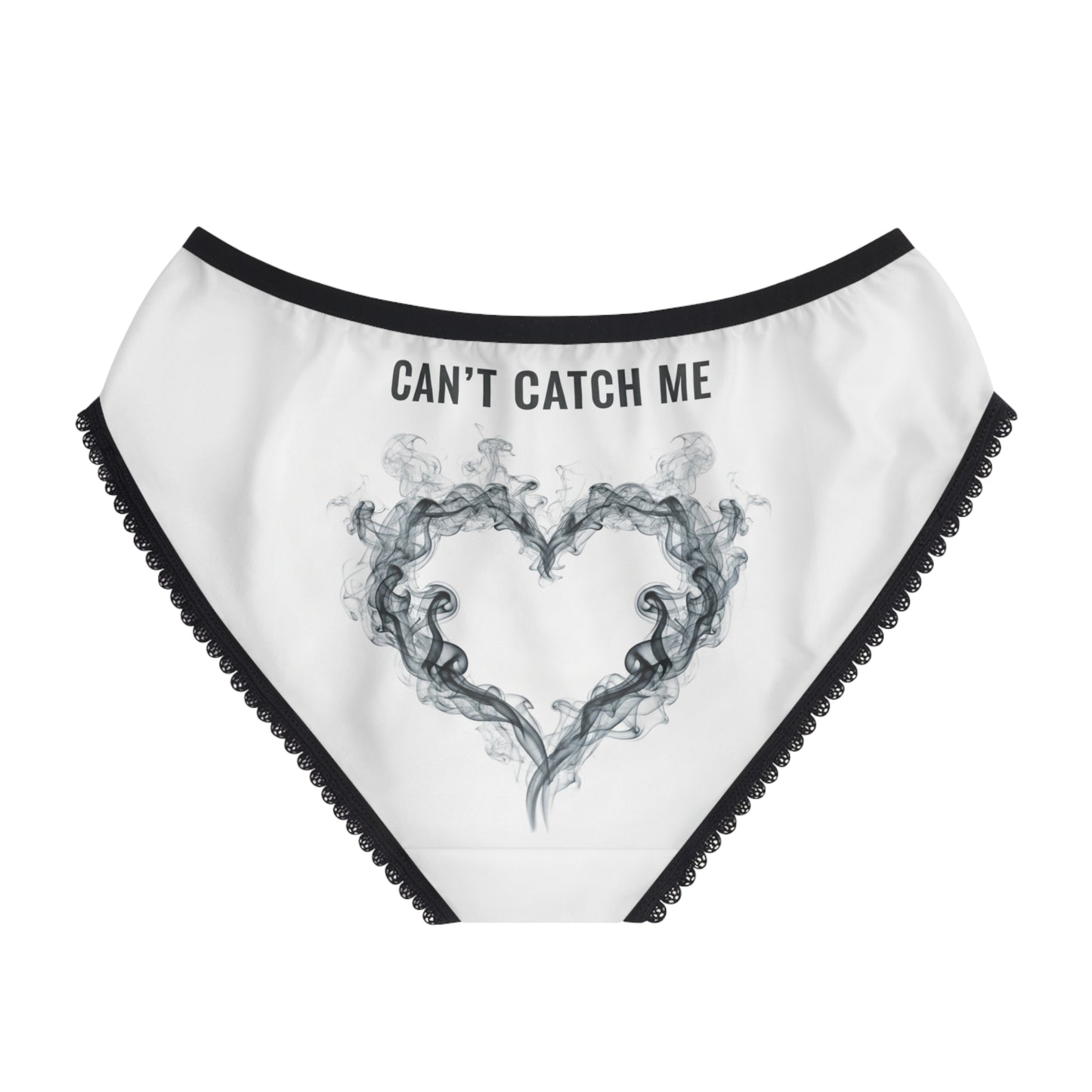Can't Catch Me Heart Smoke Women's Briefs, Can't Catch Me Heart Pattern, Cute Lingerie, Comfortable Underwear, Everyday Wear, Gift for Her