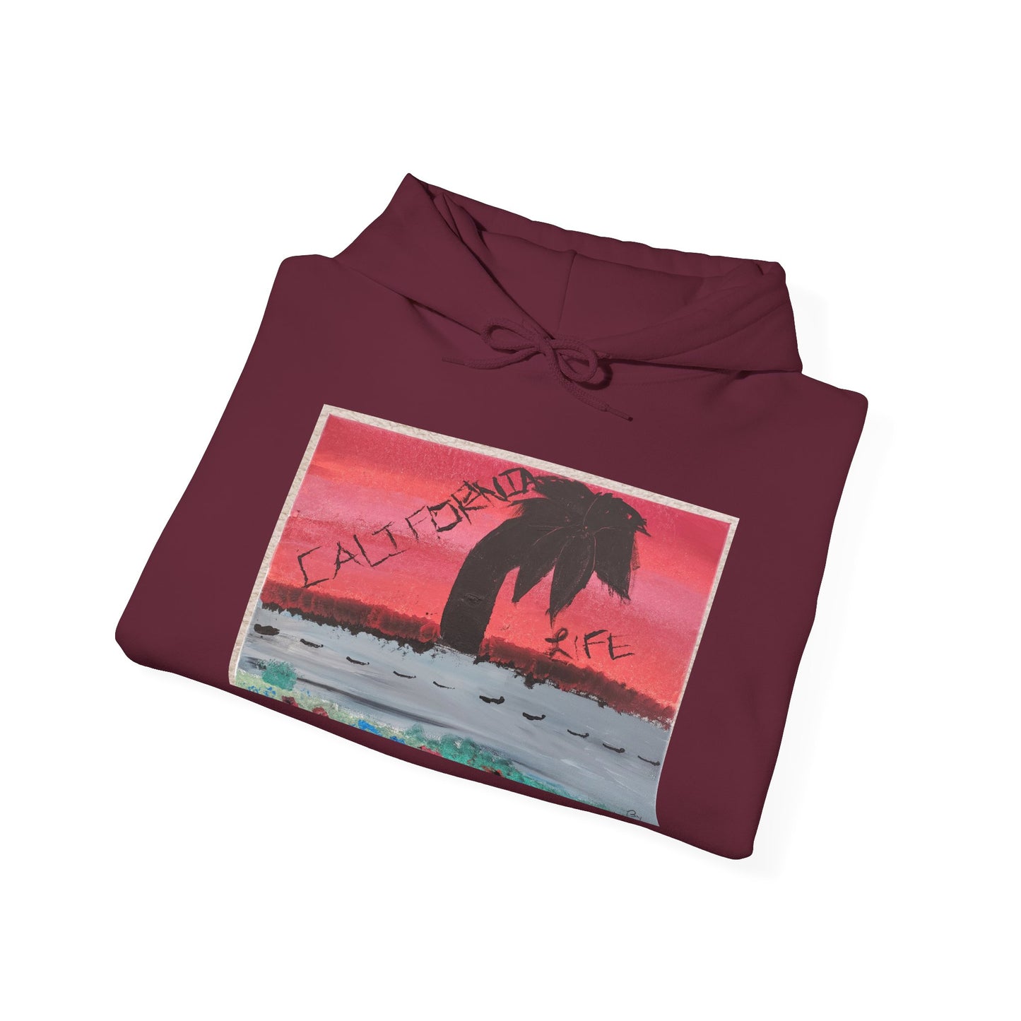CALIFORNIA VIBES Heavy Blend Hoodie | Unisex Graphic Sweatshirt | Trendy Streetwear | Cozy Gift for Beach Lovers | Ideal for Casual Outings