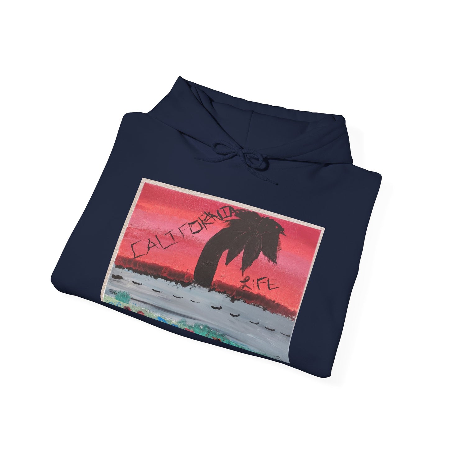CALIFORNIA VIBES Heavy Blend Hoodie | Unisex Graphic Sweatshirt | Trendy Streetwear | Cozy Gift for Beach Lovers | Ideal for Casual Outings