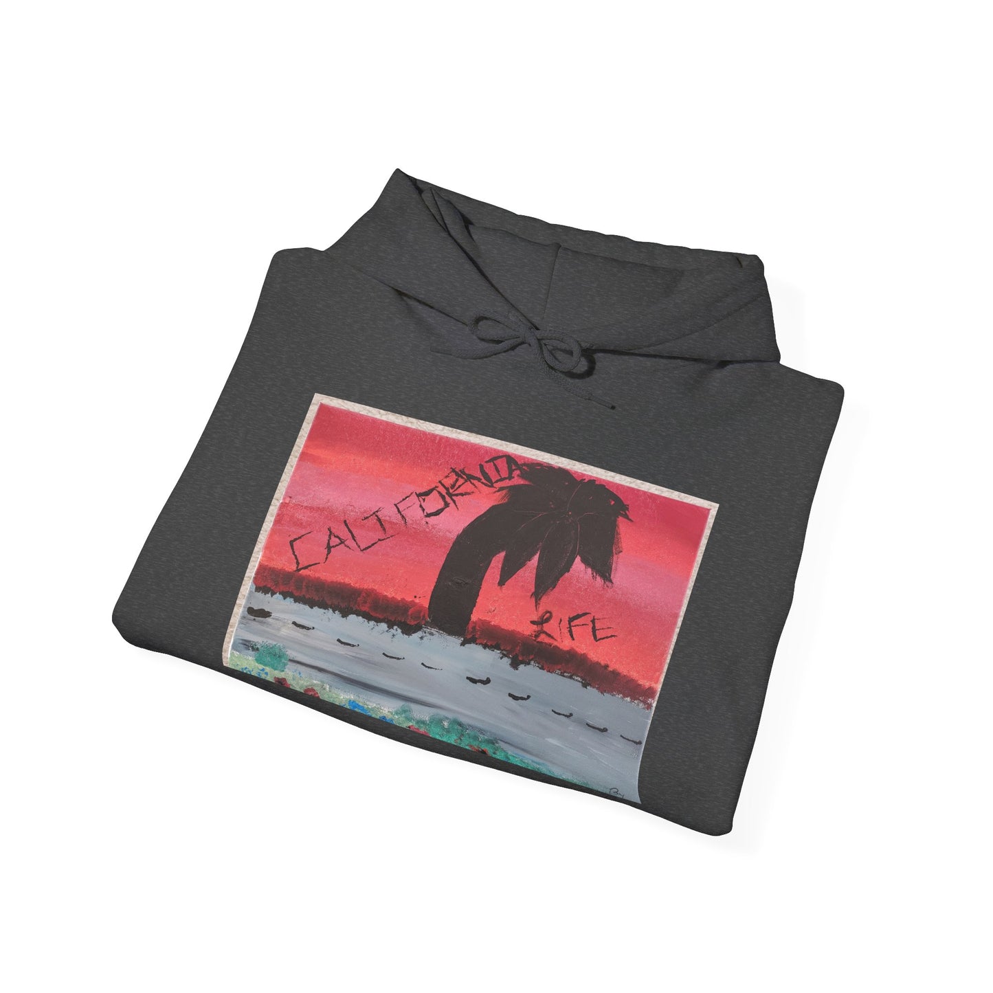 CALIFORNIA VIBES Heavy Blend Hoodie | Unisex Graphic Sweatshirt | Trendy Streetwear | Cozy Gift for Beach Lovers | Ideal for Casual Outings
