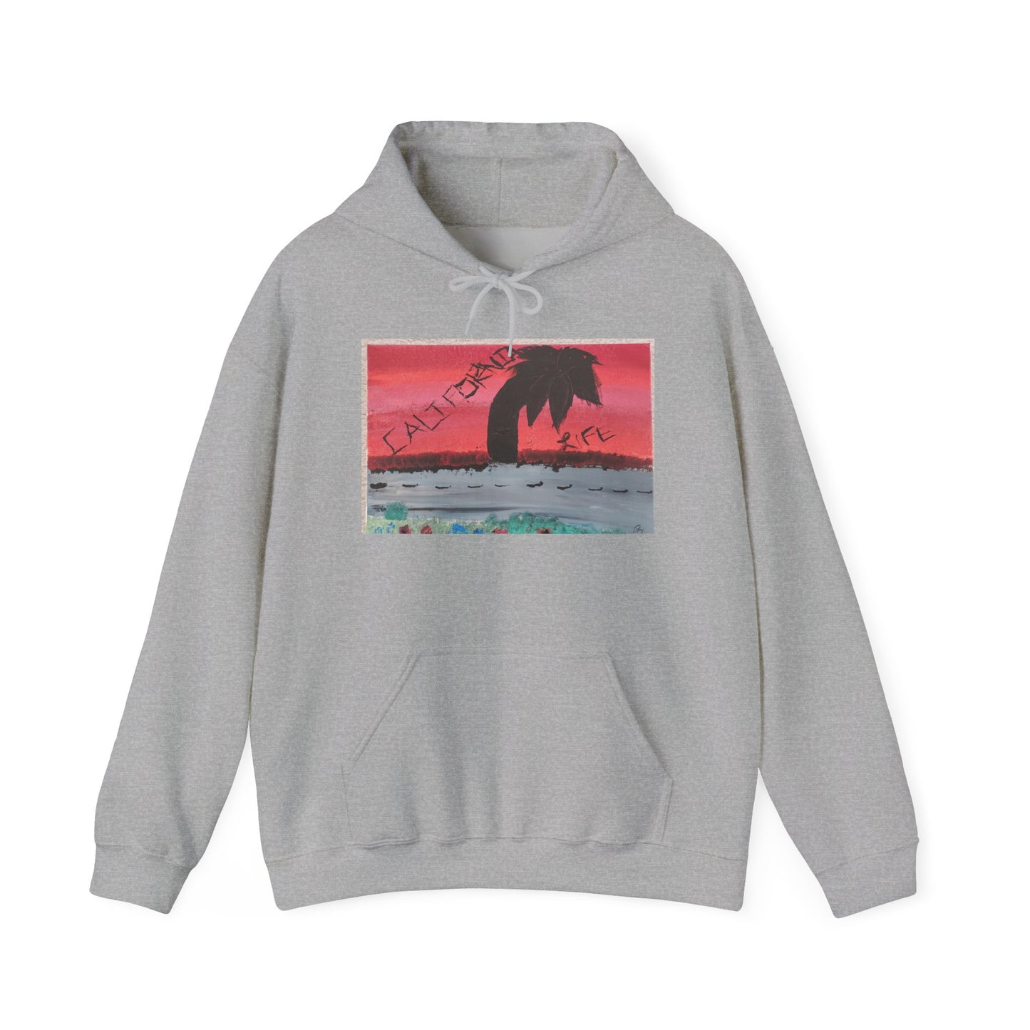 CALIFORNIA VIBES Heavy Blend Hoodie | Unisex Graphic Sweatshirt | Trendy Streetwear | Cozy Gift for Beach Lovers | Ideal for Casual Outings