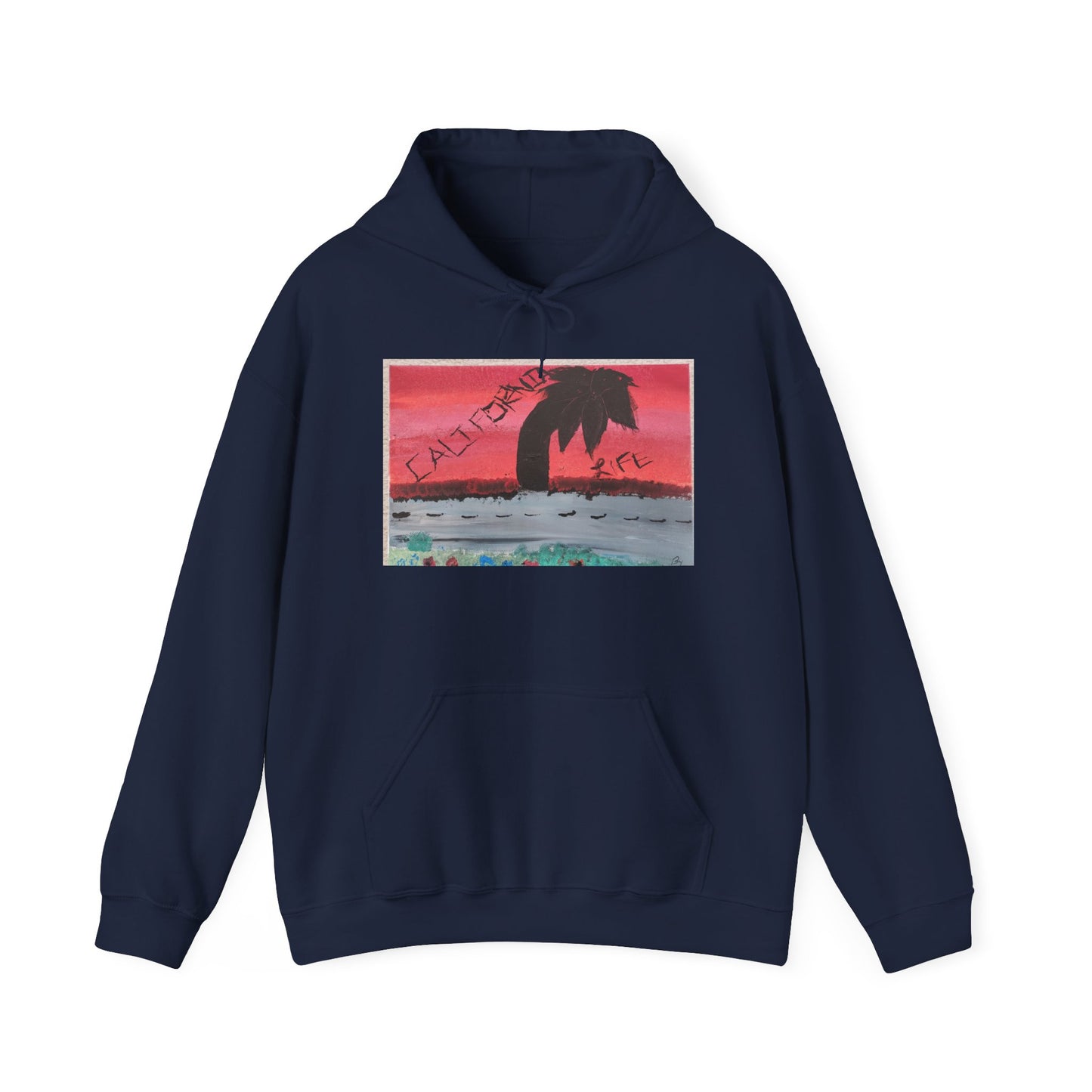 CALIFORNIA VIBES Heavy Blend Hoodie | Unisex Graphic Sweatshirt | Trendy Streetwear | Cozy Gift for Beach Lovers | Ideal for Casual Outings