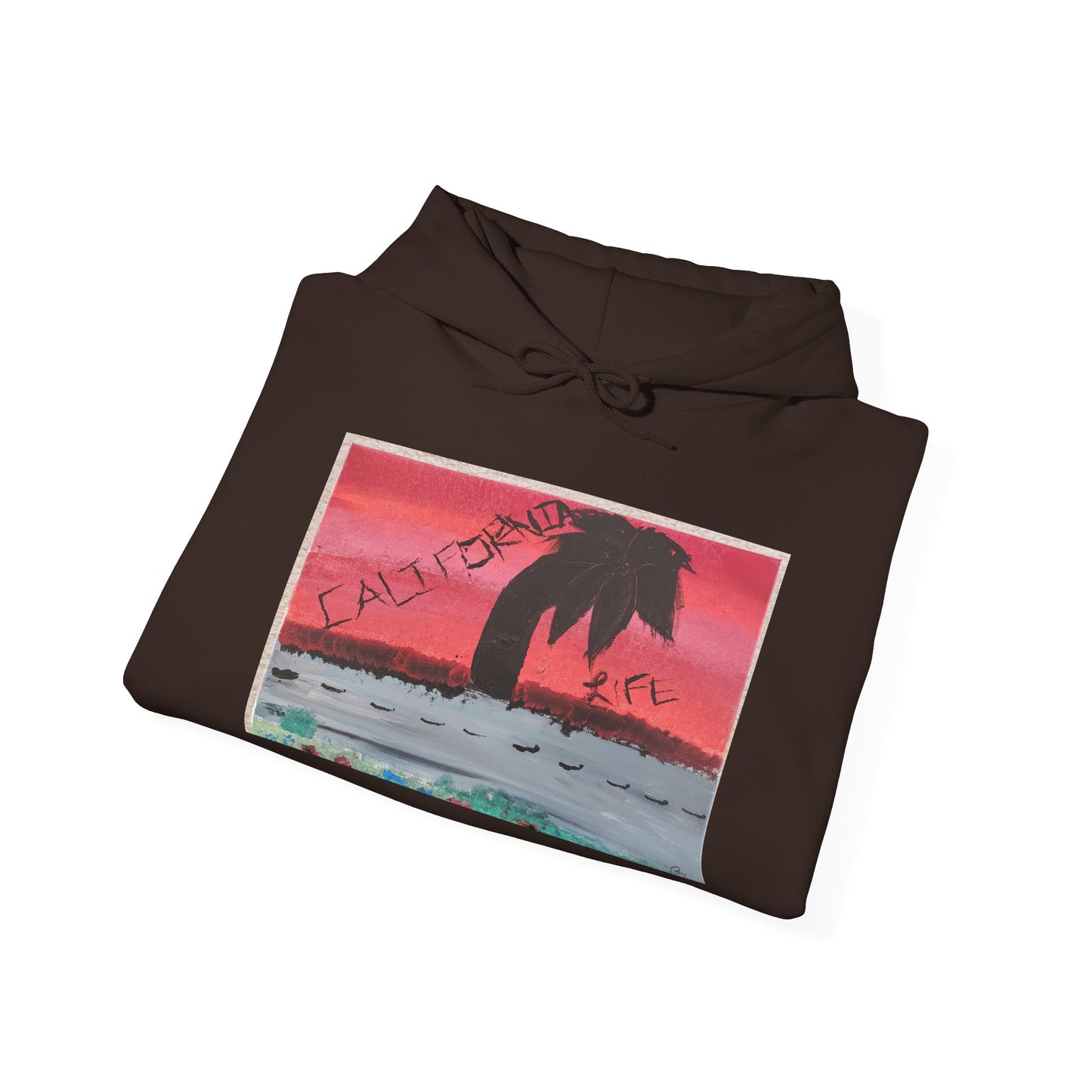 CALIFORNIA VIBES Heavy Blend Hoodie | Unisex Graphic Sweatshirt | Trendy Streetwear | Cozy Gift for Beach Lovers | Ideal for Casual Outings