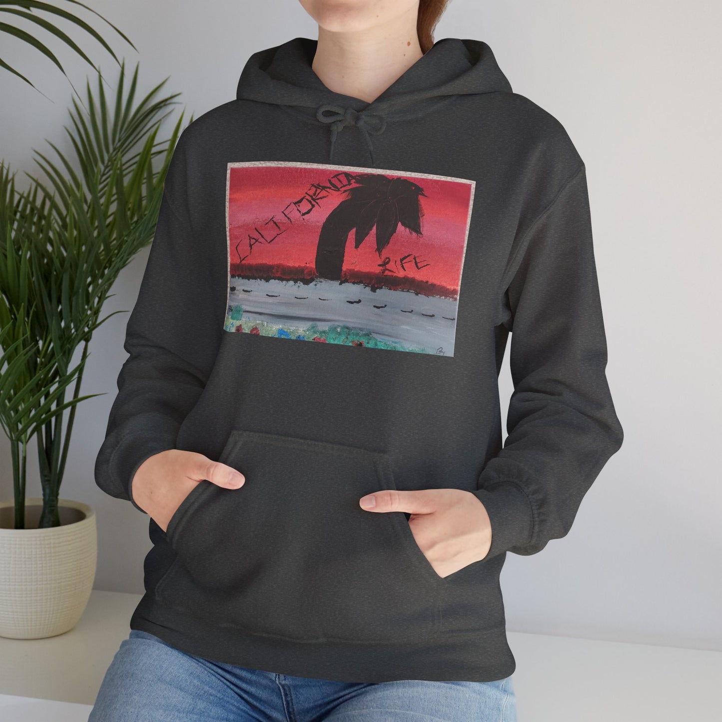 CALIFORNIA VIBES Heavy Blend Hoodie | Unisex Graphic Sweatshirt | Trendy Streetwear | Cozy Gift for Beach Lovers | Ideal for Casual Outings