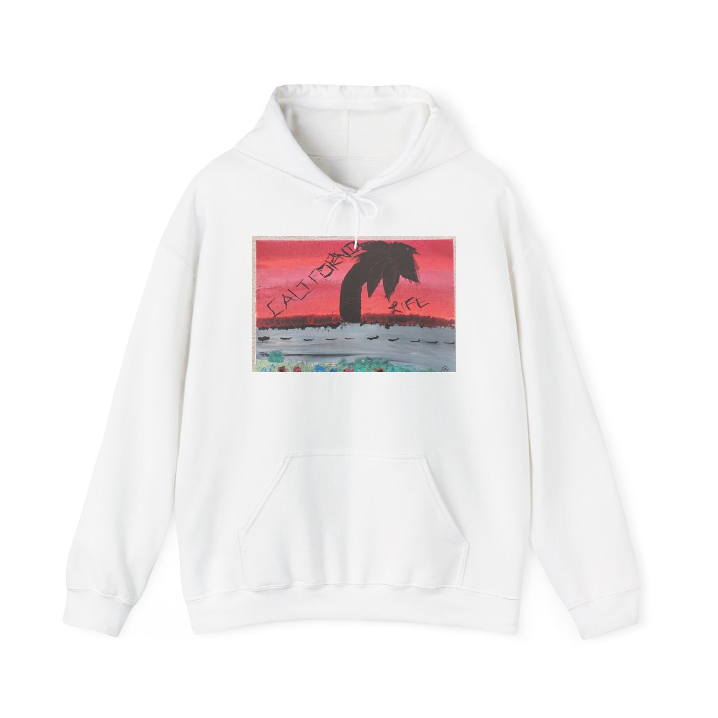 CALIFORNIA VIBES Heavy Blend Hoodie | Unisex Graphic Sweatshirt | Trendy Streetwear | Cozy Gift for Beach Lovers | Ideal for Casual Outings
