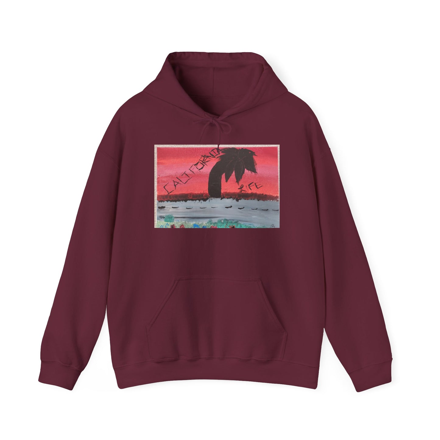 CALIFORNIA VIBES Heavy Blend Hoodie | Unisex Graphic Sweatshirt | Trendy Streetwear | Cozy Gift for Beach Lovers | Ideal for Casual Outings