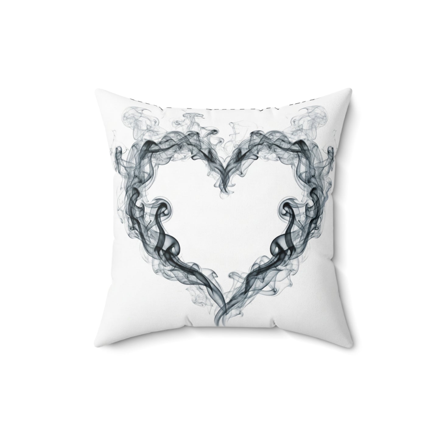 Smoky Heart Decorative Pillow - Modern Romantic Accent Cushion