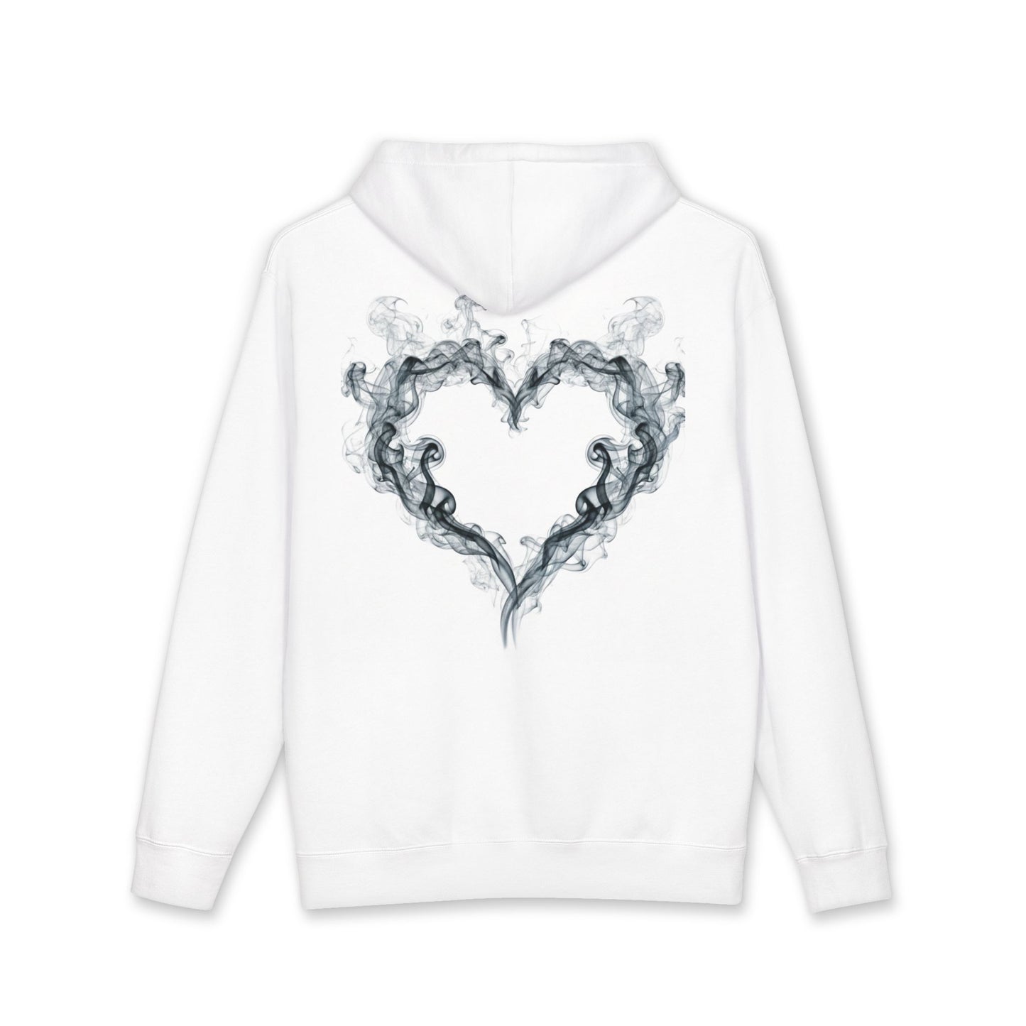 Water Heart Hoodie — Artistic Ink Splash Heart Pullover