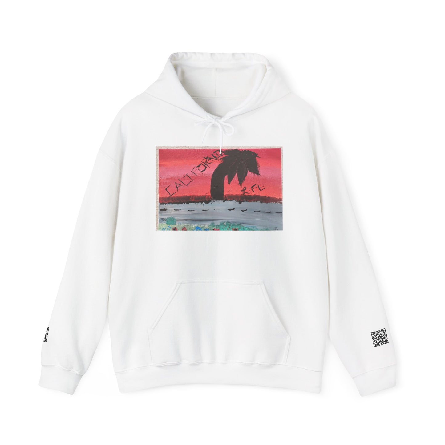 CALIFORNIA VIBES Heavy Blend Hoodie | Unisex Graphic Sweatshirt | Trendy Streetwear | Cozy Gift for Beach Lovers | Ideal for Casual Outings