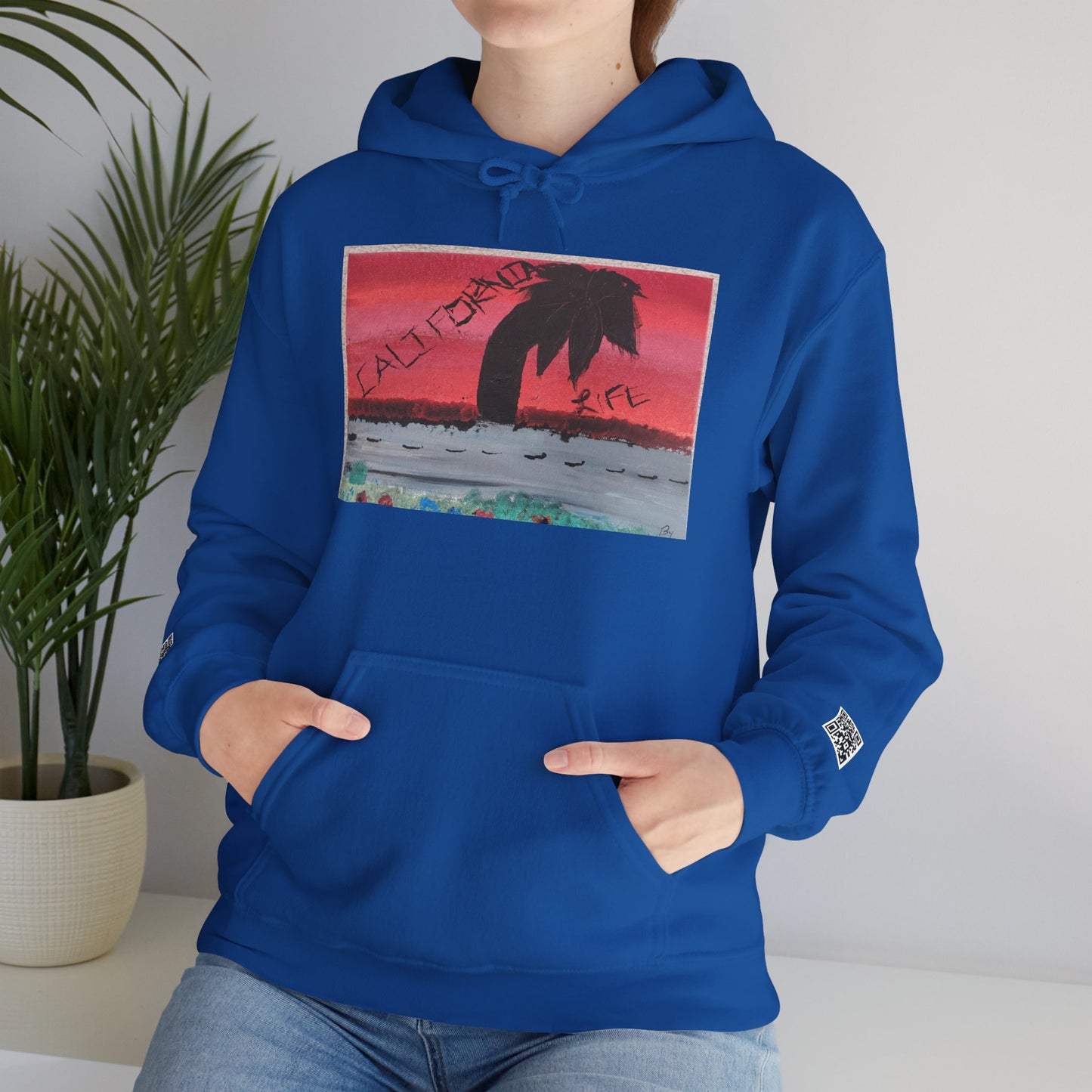 CALIFORNIA VIBES Heavy Blend Hoodie | Unisex Graphic Sweatshirt | Trendy Streetwear | Cozy Gift for Beach Lovers | Ideal for Casual Outings