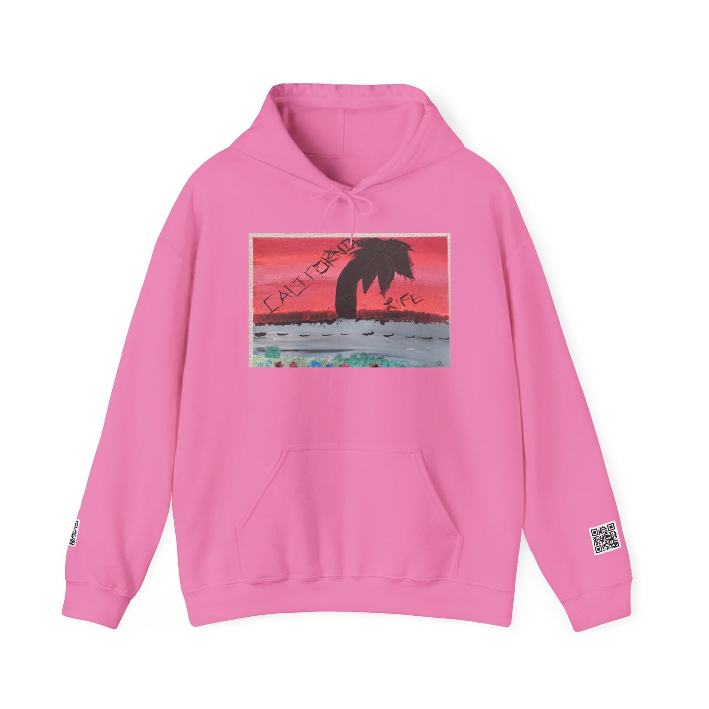 CALIFORNIA VIBES Heavy Blend Hoodie | Unisex Graphic Sweatshirt | Trendy Streetwear | Cozy Gift for Beach Lovers | Ideal for Casual Outings