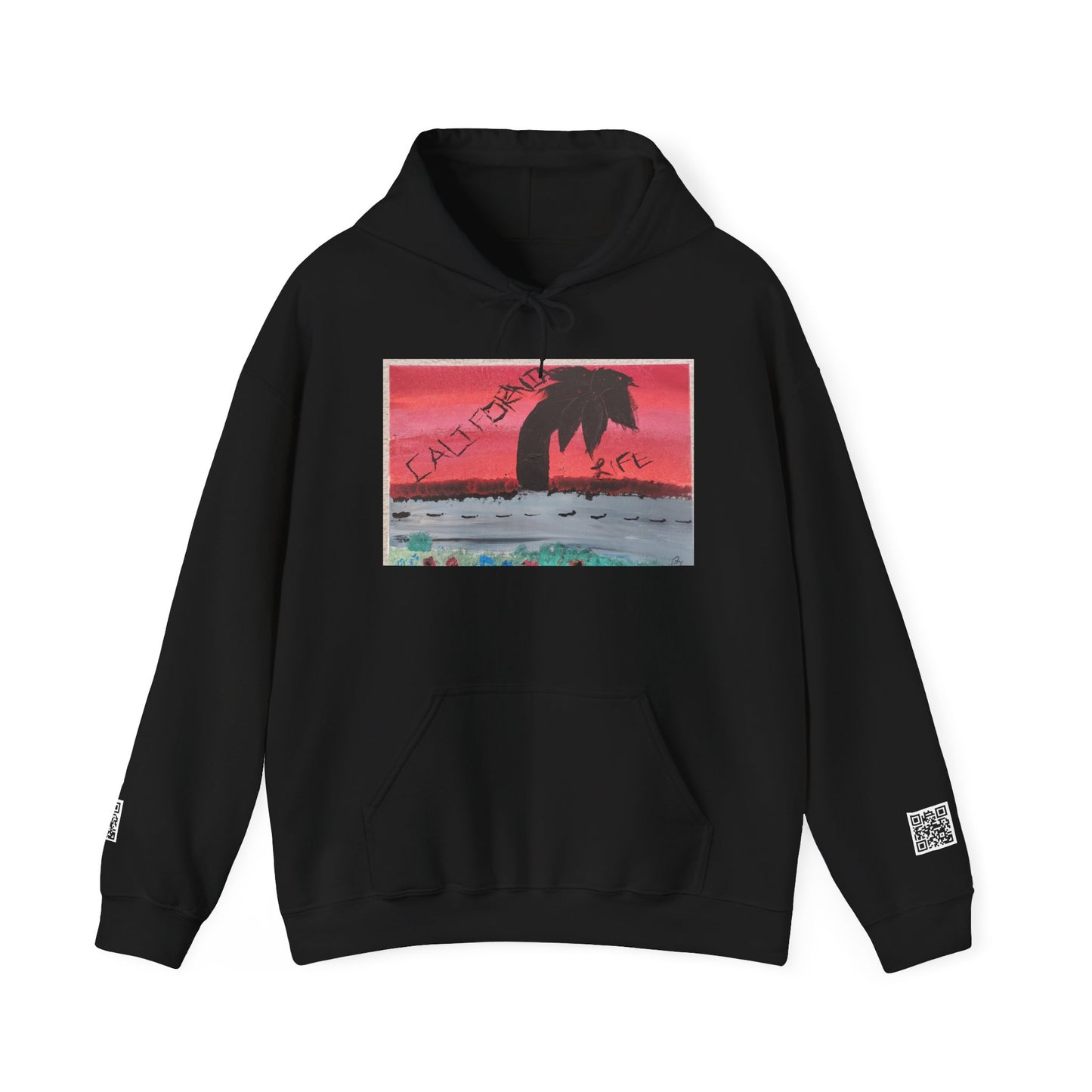 CALIFORNIA VIBES Heavy Blend Hoodie | Unisex Graphic Sweatshirt | Trendy Streetwear | Cozy Gift for Beach Lovers | Ideal for Casual Outings