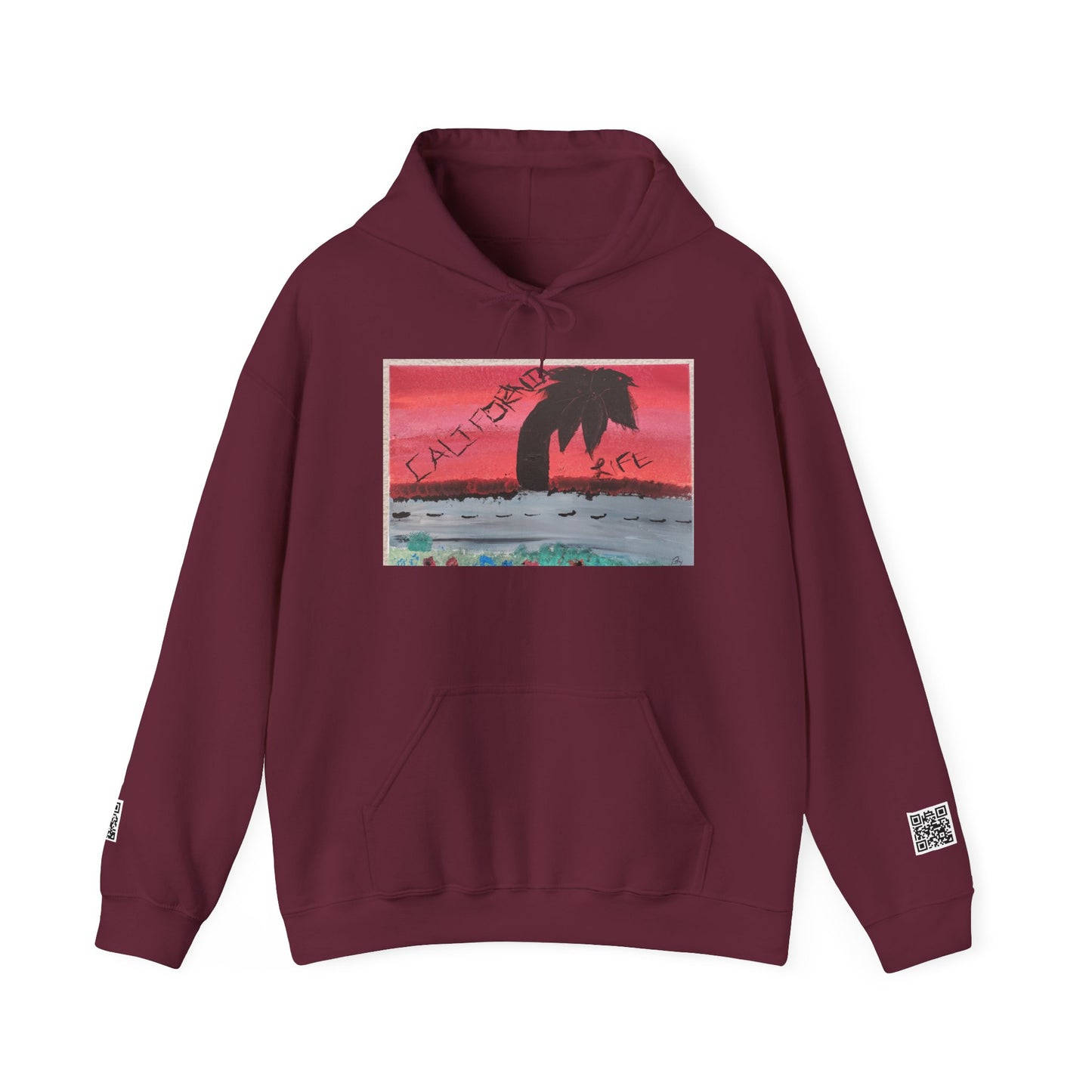 CALIFORNIA VIBES Heavy Blend Hoodie | Unisex Graphic Sweatshirt | Trendy Streetwear | Cozy Gift for Beach Lovers | Ideal for Casual Outings