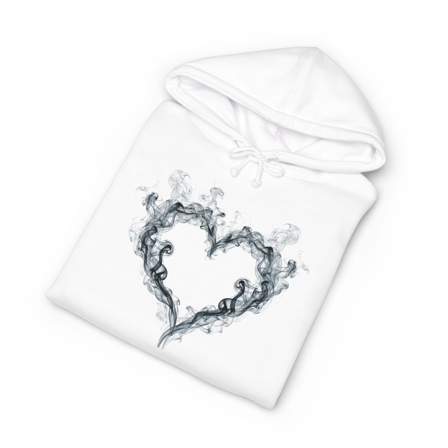 Water Heart Hoodie — Artistic Ink Splash Heart Pullover