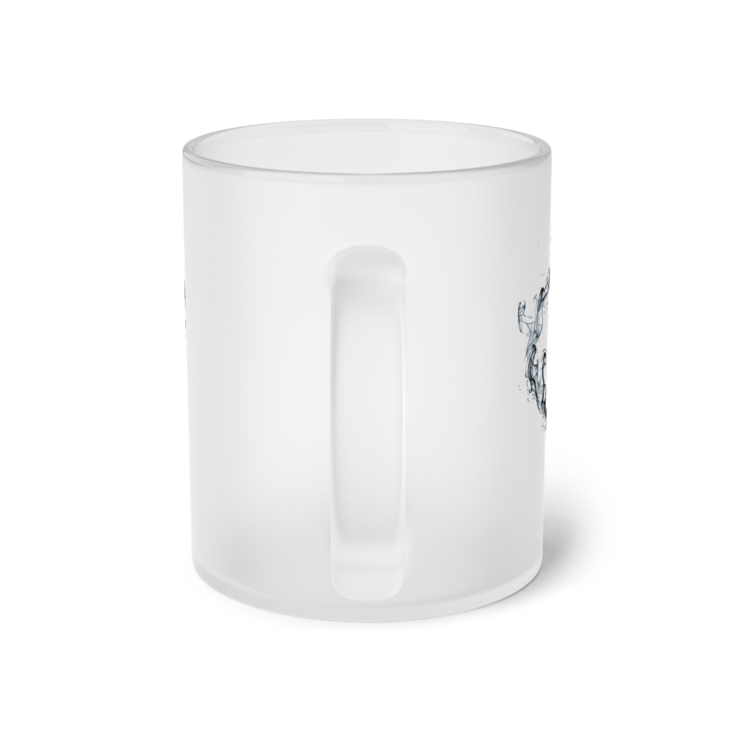 Frosted Glass Mug — Elegant Water Heart Frosted Coffee Mug