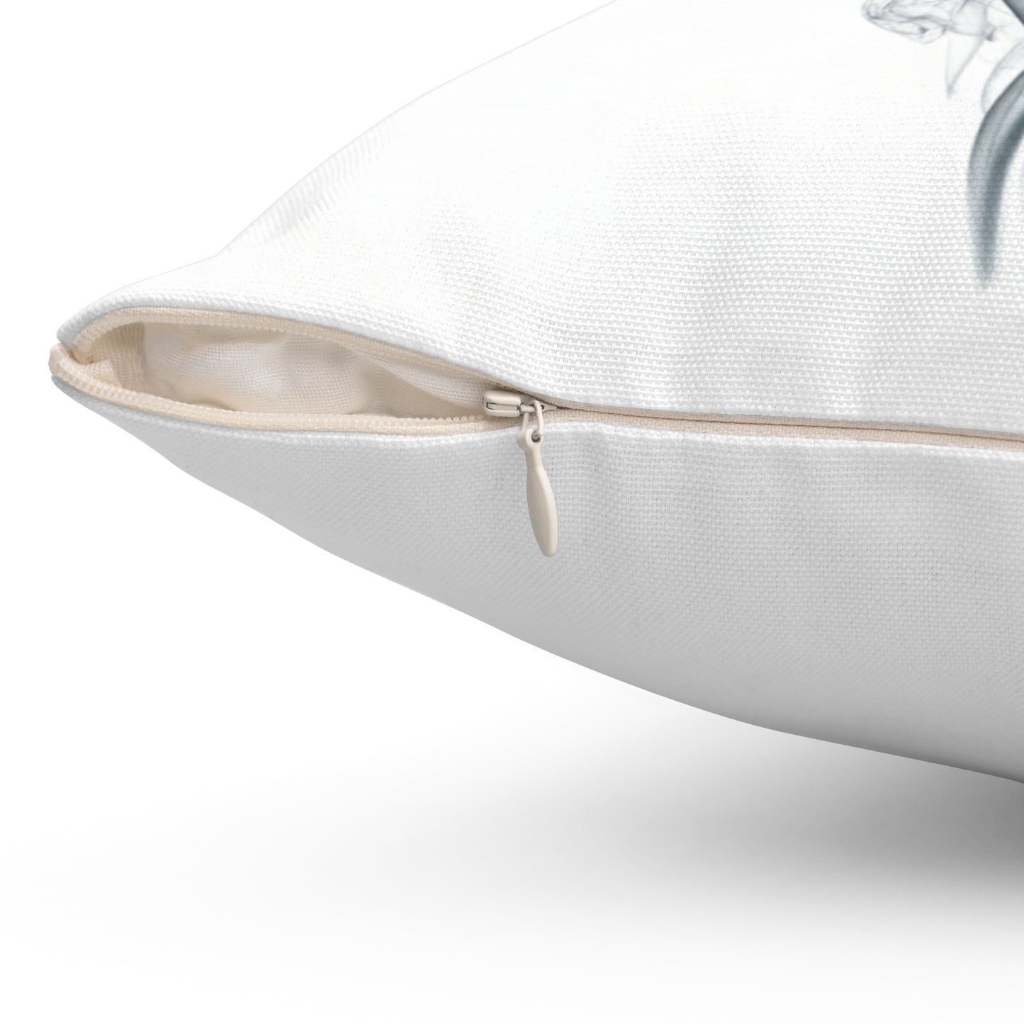 Smoky Heart Decorative Pillow - Modern Romantic Accent Cushion