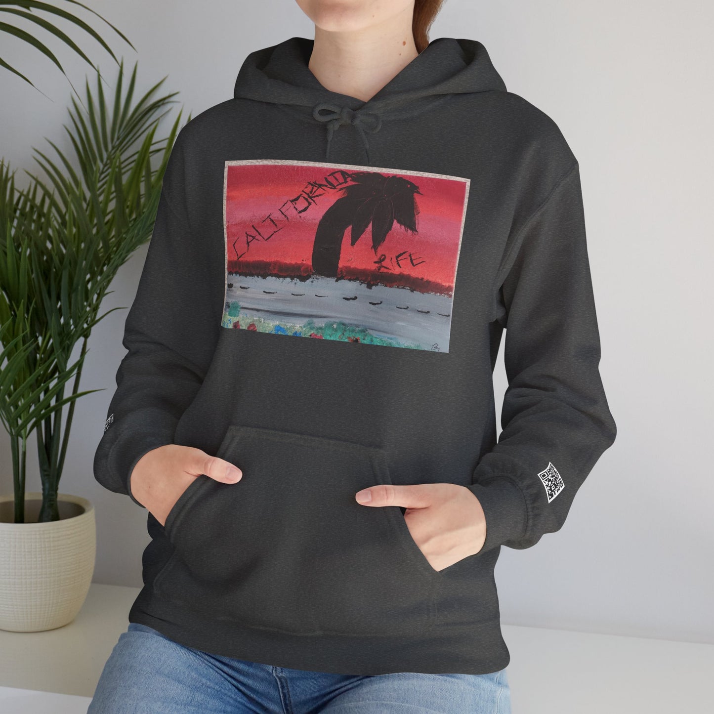 CALIFORNIA VIBES Heavy Blend Hoodie | Unisex Graphic Sweatshirt | Trendy Streetwear | Cozy Gift for Beach Lovers | Ideal for Casual Outings