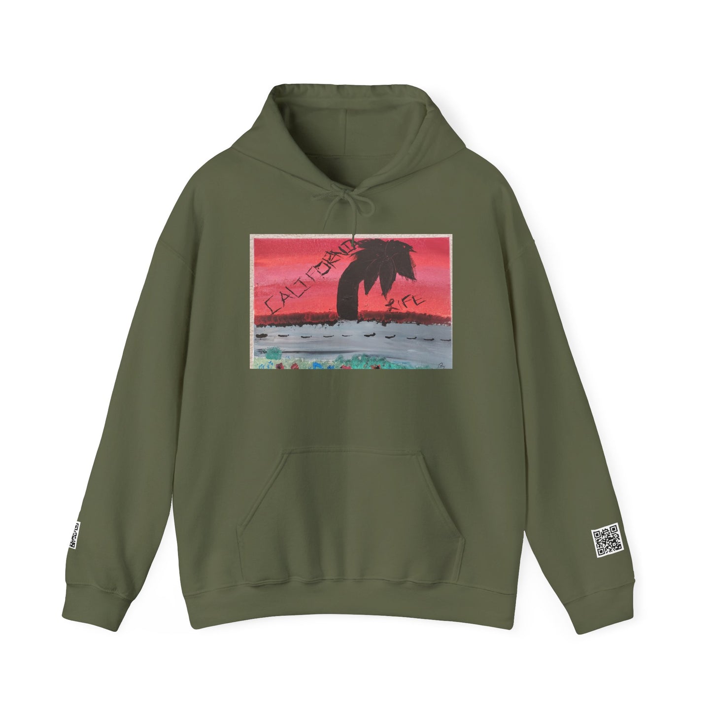 CALIFORNIA VIBES Heavy Blend Hoodie | Unisex Graphic Sweatshirt | Trendy Streetwear | Cozy Gift for Beach Lovers | Ideal for Casual Outings