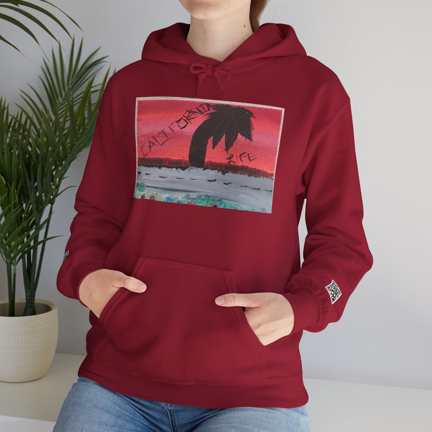 CALIFORNIA VIBES Heavy Blend Hoodie | Unisex Graphic Sweatshirt | Trendy Streetwear | Cozy Gift for Beach Lovers | Ideal for Casual Outings