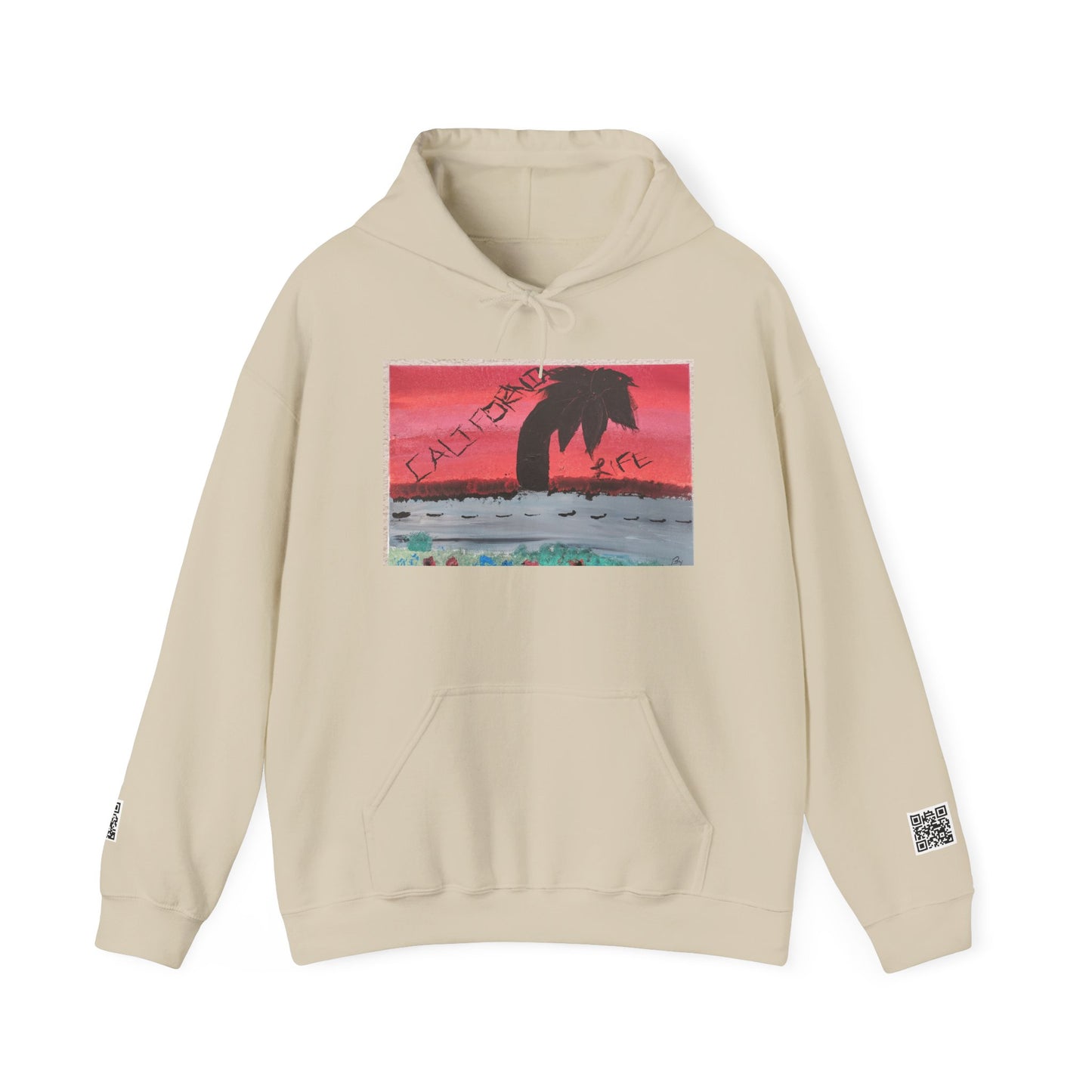 CALIFORNIA VIBES Heavy Blend Hoodie | Unisex Graphic Sweatshirt | Trendy Streetwear | Cozy Gift for Beach Lovers | Ideal for Casual Outings