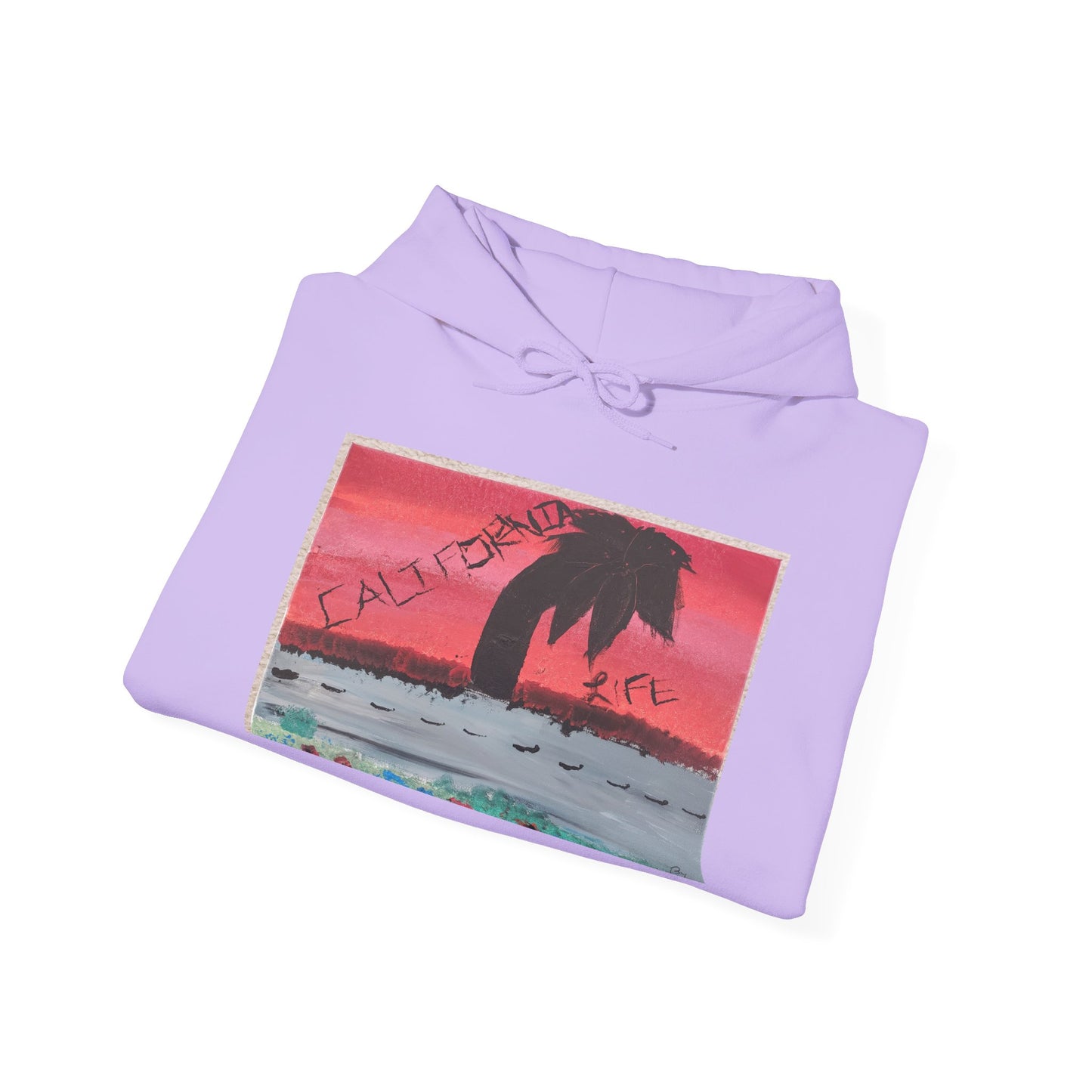 CALIFORNIA VIBES Heavy Blend Hoodie | Unisex Graphic Sweatshirt | Trendy Streetwear | Cozy Gift for Beach Lovers | Ideal for Casual Outings