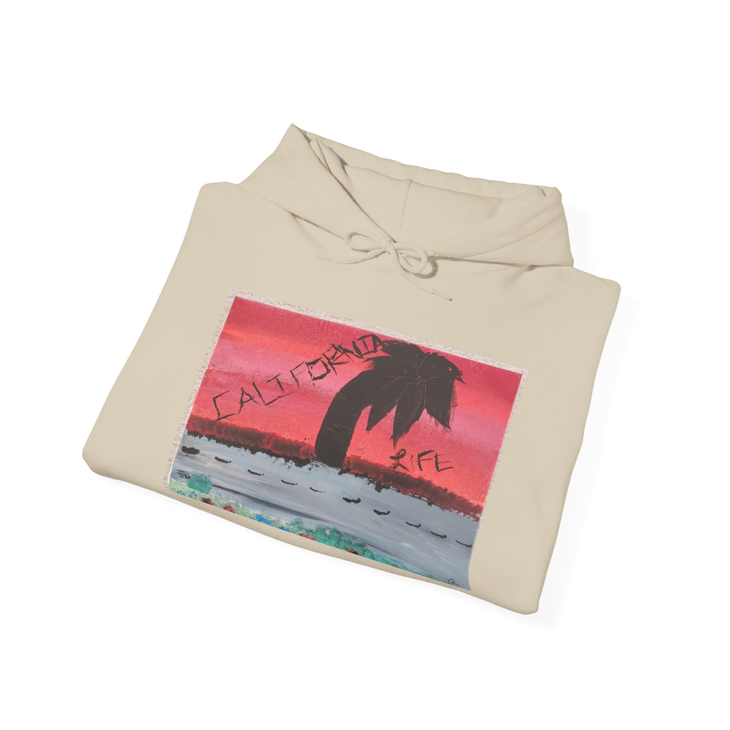 CALIFORNIA VIBES Heavy Blend Hoodie | Unisex Graphic Sweatshirt | Trendy Streetwear | Cozy Gift for Beach Lovers | Ideal for Casual Outings