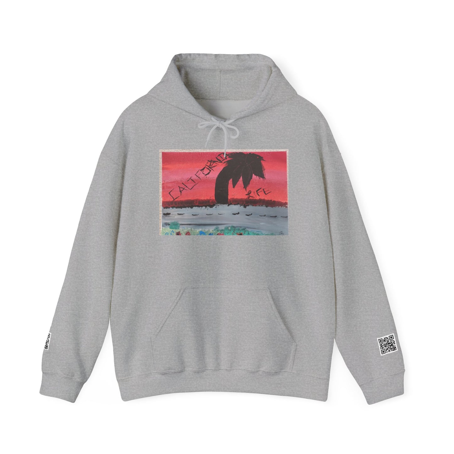 CALIFORNIA VIBES Heavy Blend Hoodie | Unisex Graphic Sweatshirt | Trendy Streetwear | Cozy Gift for Beach Lovers | Ideal for Casual Outings