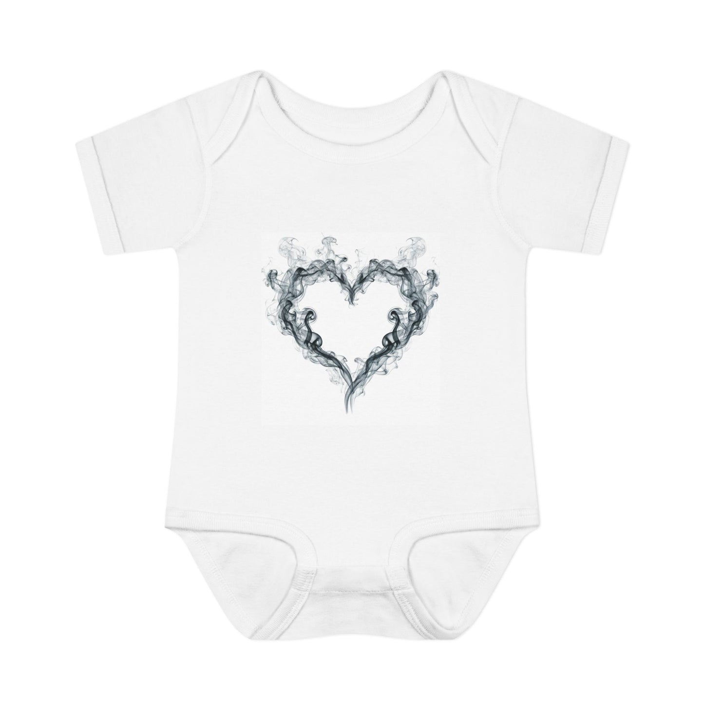 Infant Bodysuit – Smoky Heart Graphic Baby Onesie (Newborn Gift, Valentine’s Day)