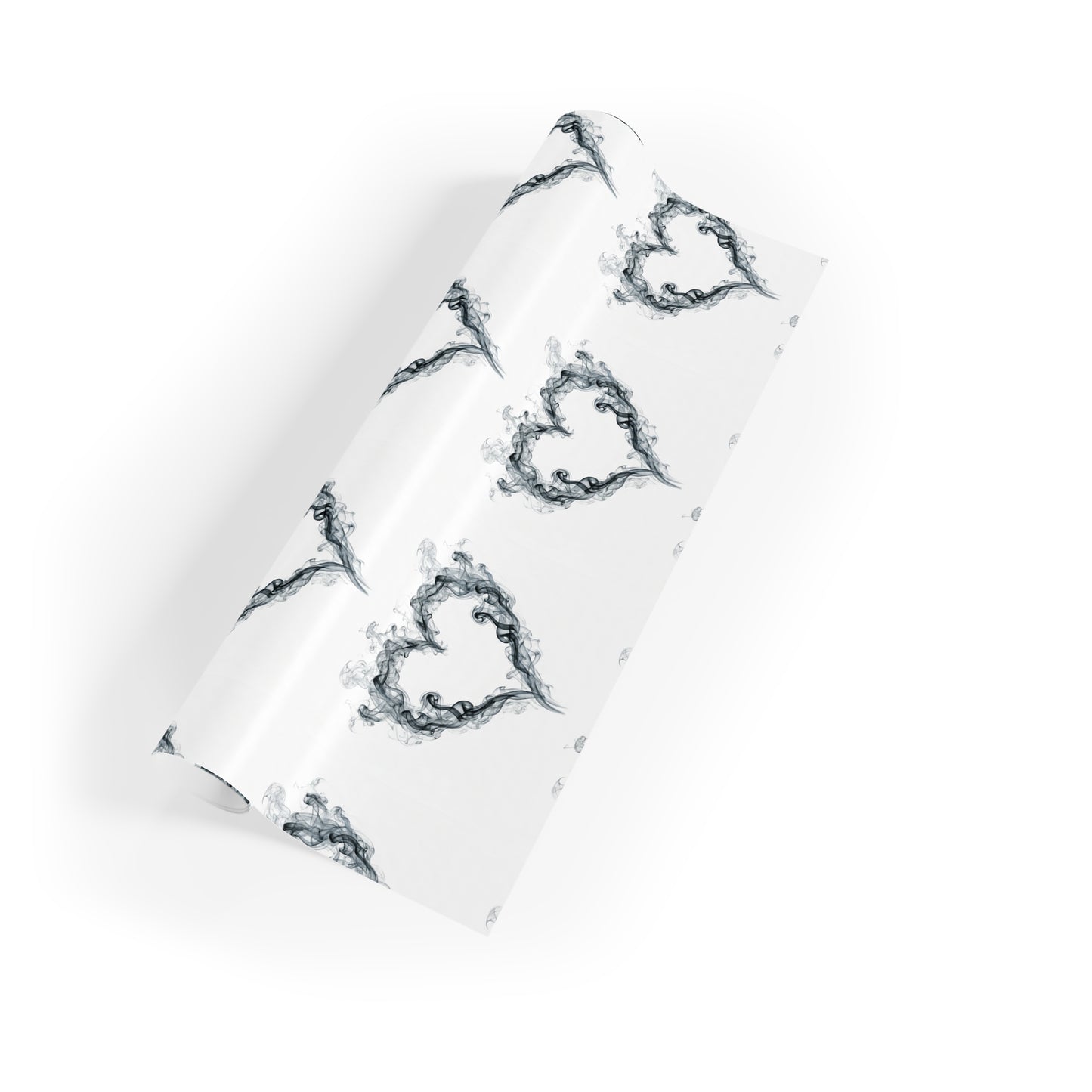 Heart Splash Wrapping Paper Roll — Black Ink Heart Pattern Gift Wrap