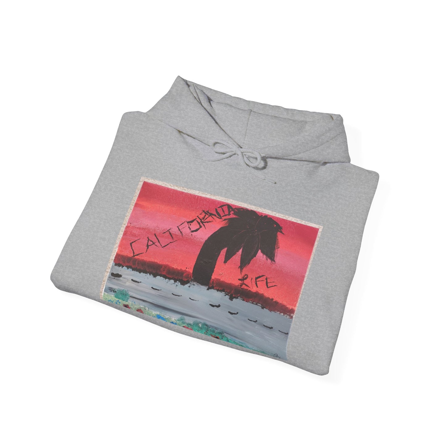 CALIFORNIA VIBES Heavy Blend Hoodie | Unisex Graphic Sweatshirt | Trendy Streetwear | Cozy Gift for Beach Lovers | Ideal for Casual Outings