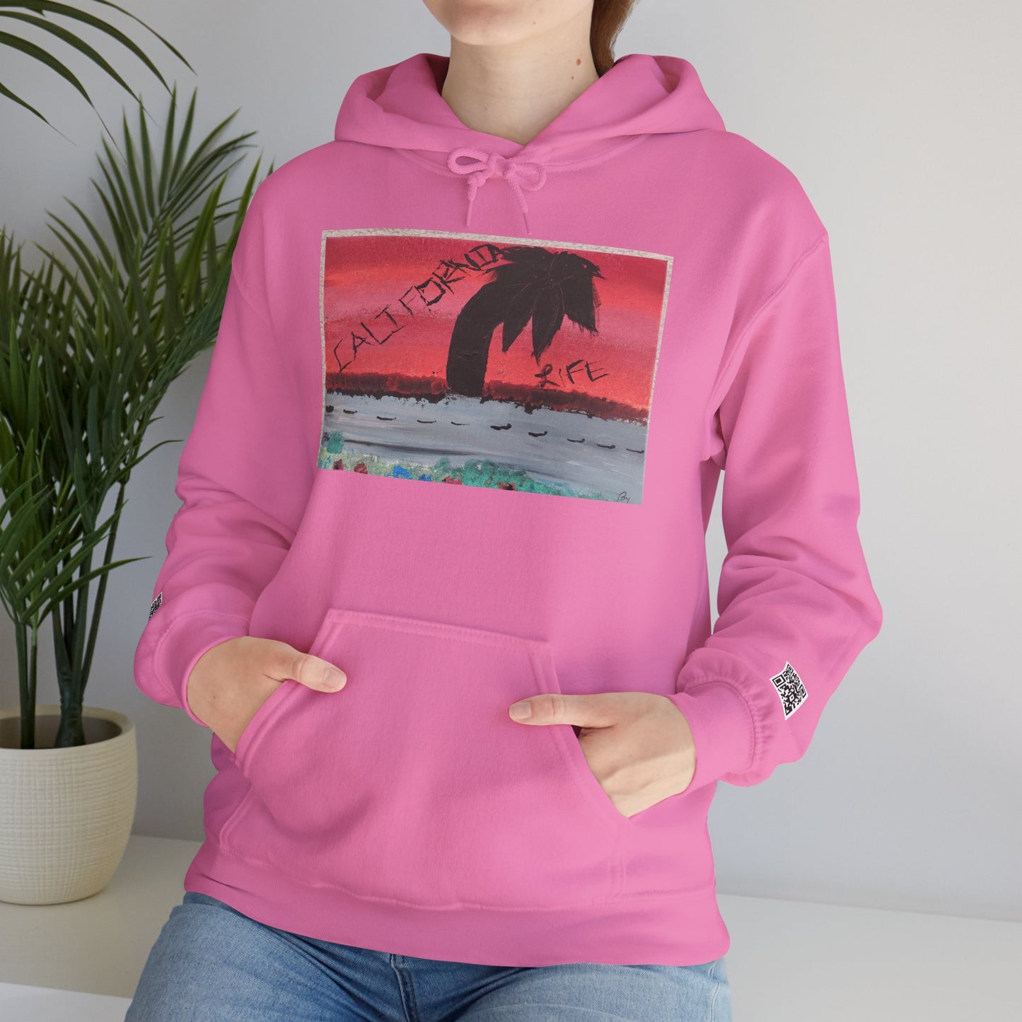 CALIFORNIA VIBES Heavy Blend Hoodie | Unisex Graphic Sweatshirt | Trendy Streetwear | Cozy Gift for Beach Lovers | Ideal for Casual Outings