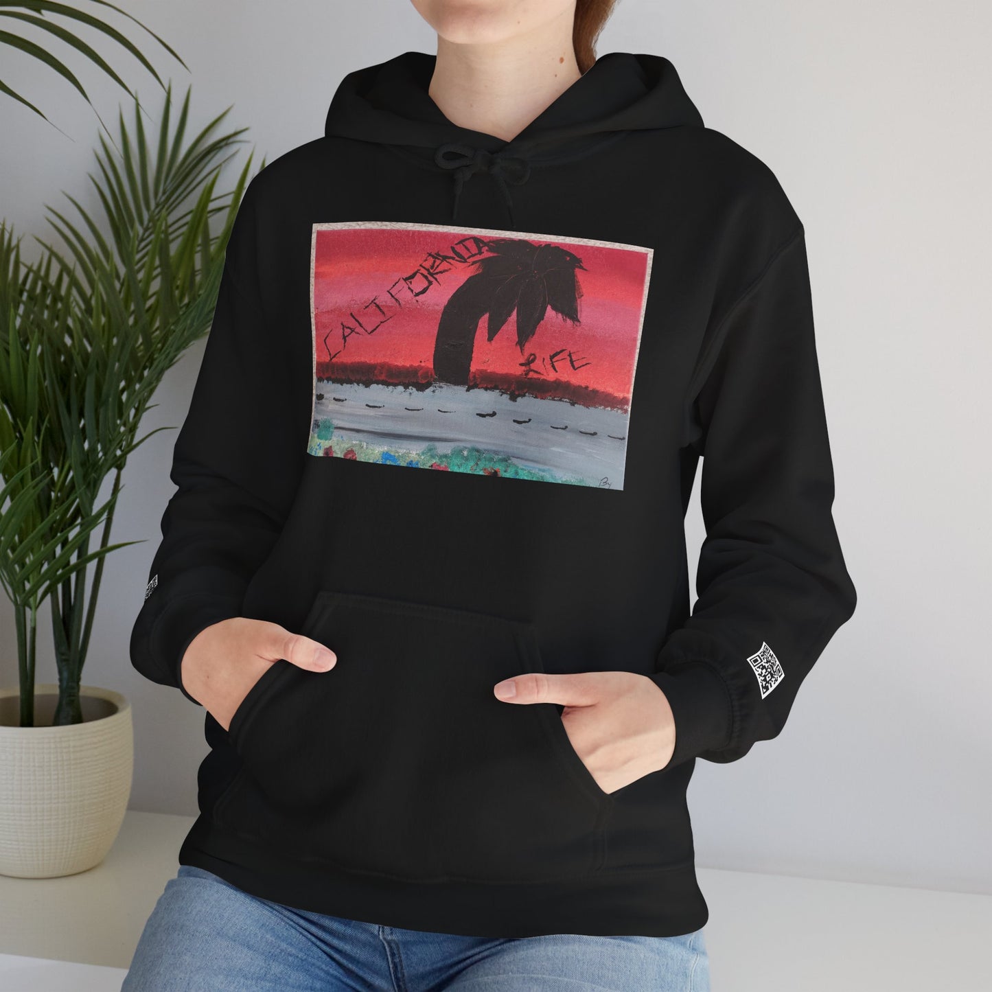 CALIFORNIA VIBES Heavy Blend Hoodie | Unisex Graphic Sweatshirt | Trendy Streetwear | Cozy Gift for Beach Lovers | Ideal for Casual Outings
