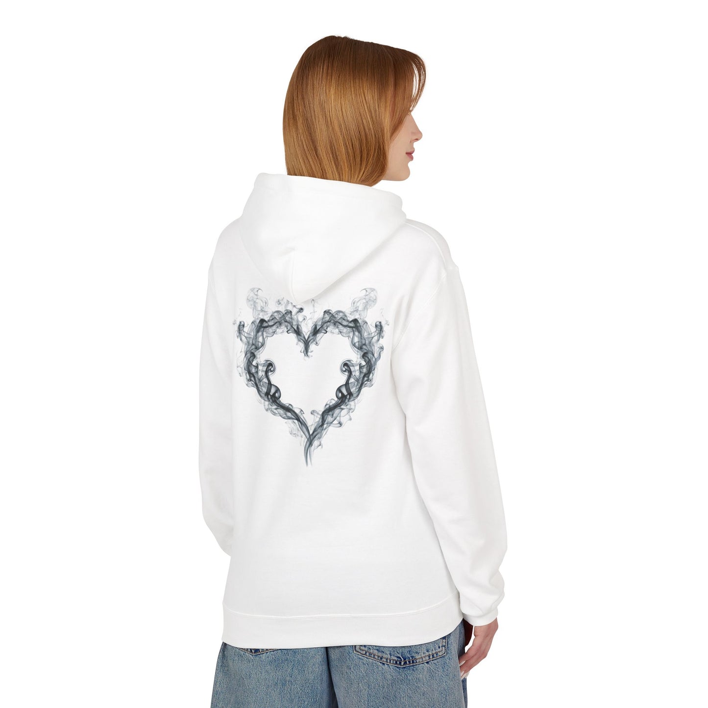Can't Catch Me Heart Smoke Unisex Hoodie, Comfy Fleece, Valentine's Gift, Cozy Wear, Boho Style,