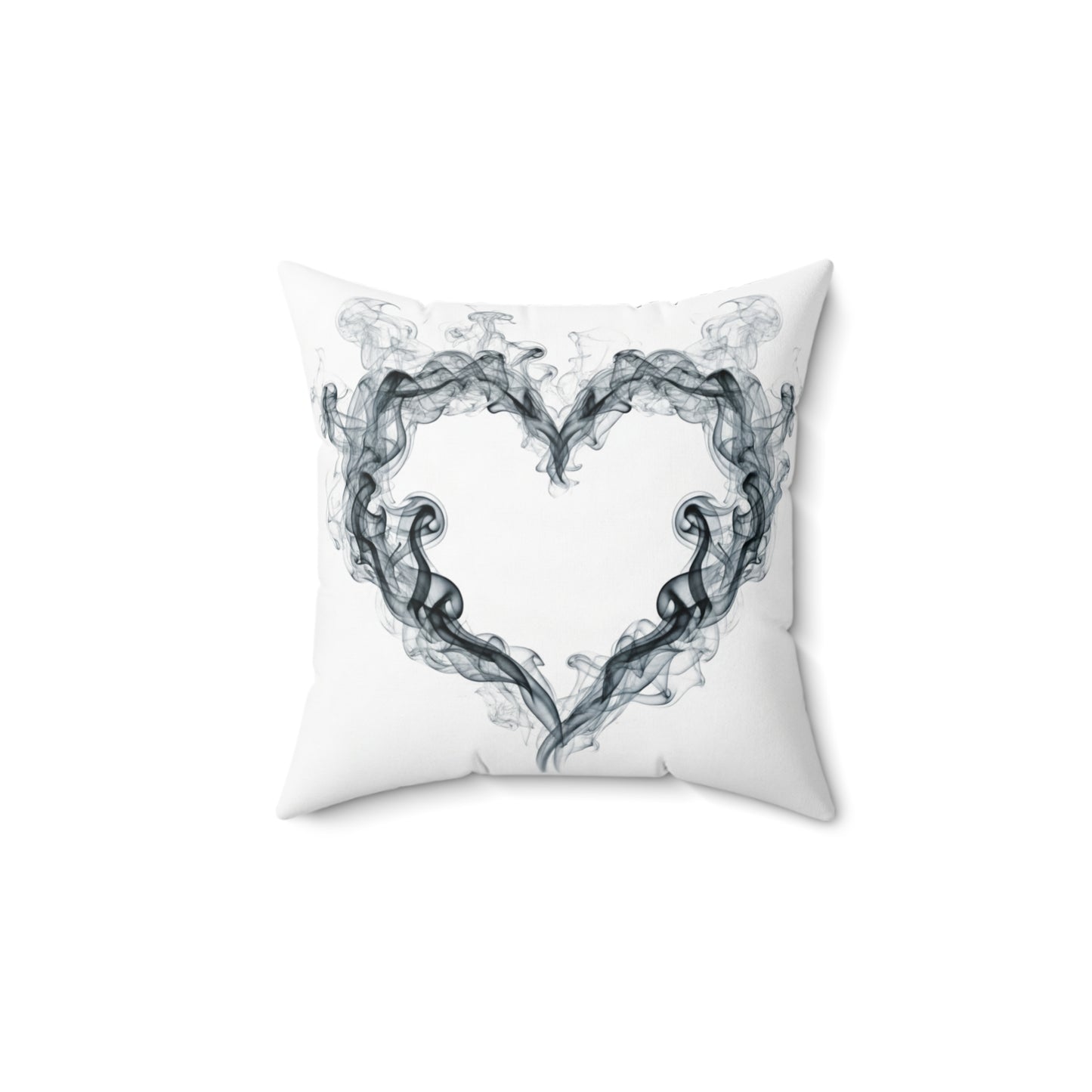 Smoky Heart Decorative Pillow - Modern Romantic Accent Cushion