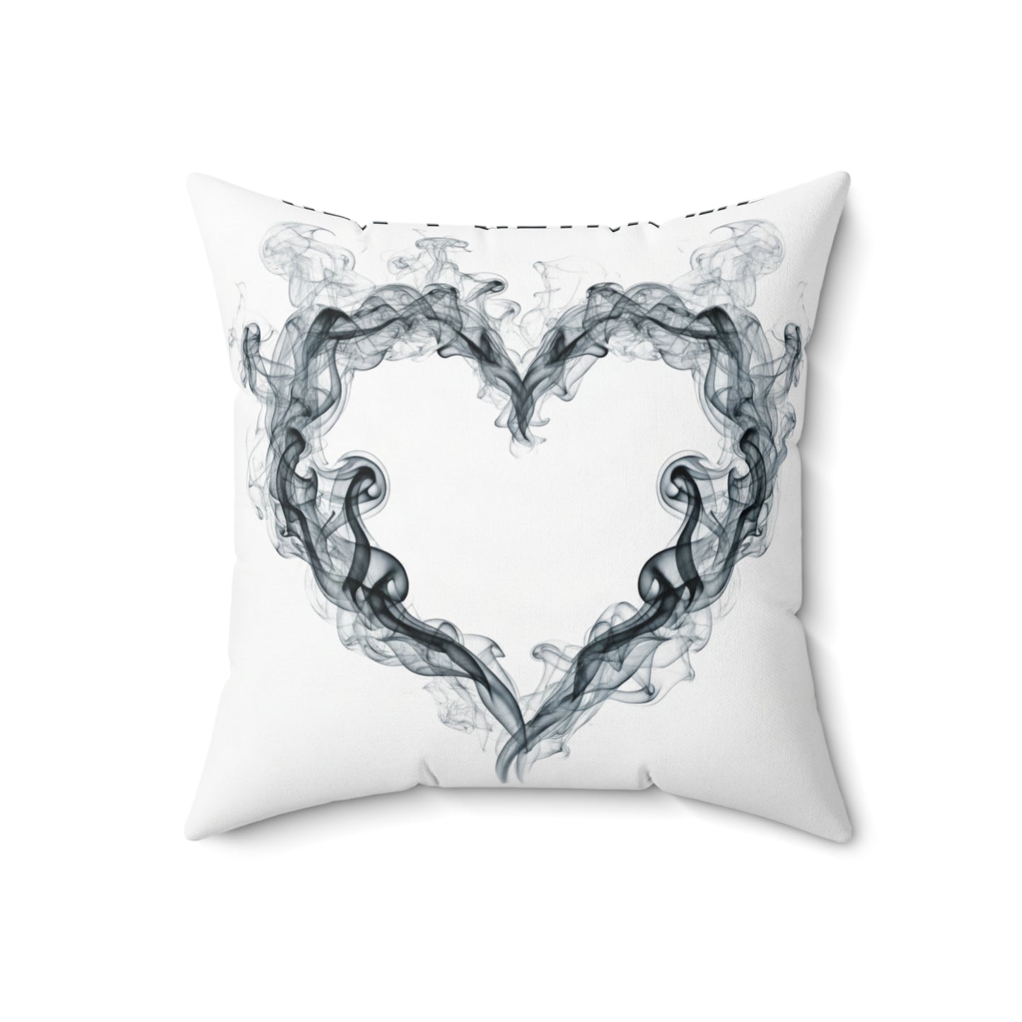 Smoky Heart Decorative Pillow - Modern Romantic Accent Cushion
