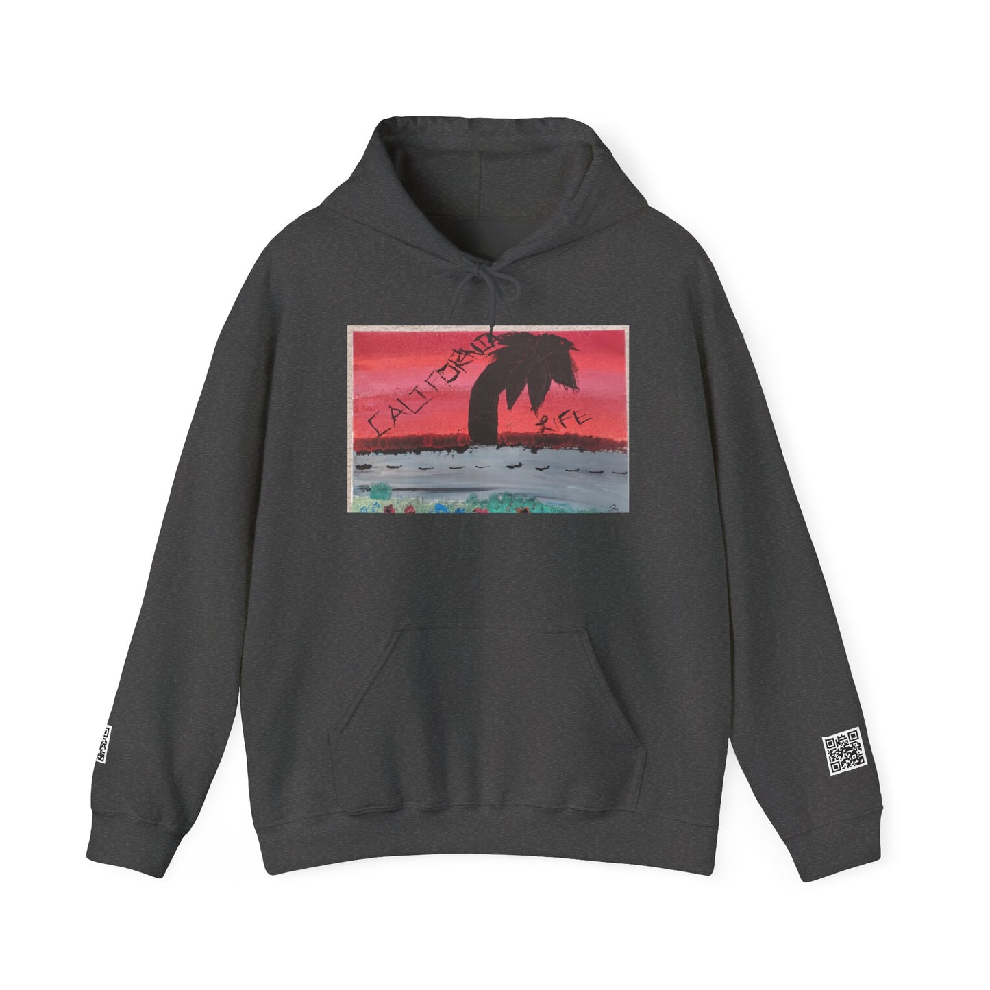 CALIFORNIA VIBES Heavy Blend Hoodie | Unisex Graphic Sweatshirt | Trendy Streetwear | Cozy Gift for Beach Lovers | Ideal for Casual Outings