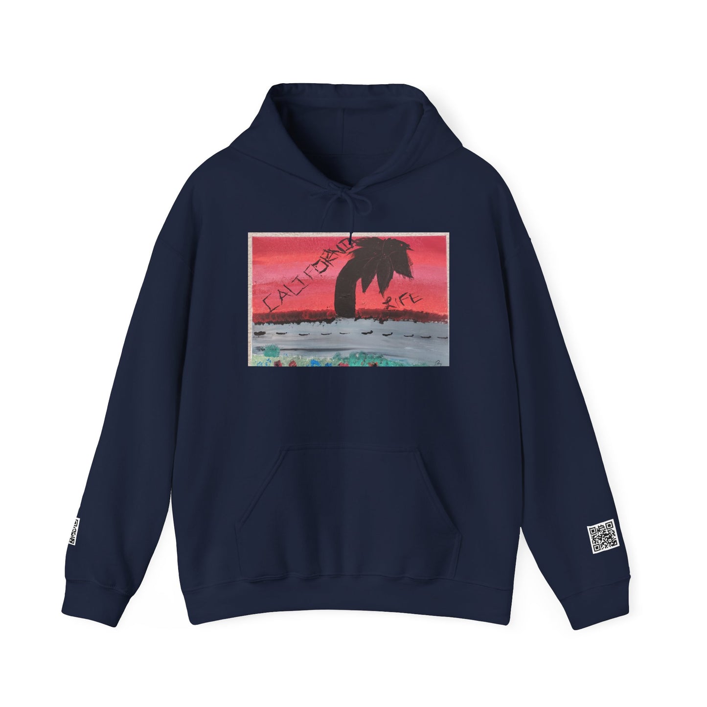 CALIFORNIA VIBES Heavy Blend Hoodie | Unisex Graphic Sweatshirt | Trendy Streetwear | Cozy Gift for Beach Lovers | Ideal for Casual Outings