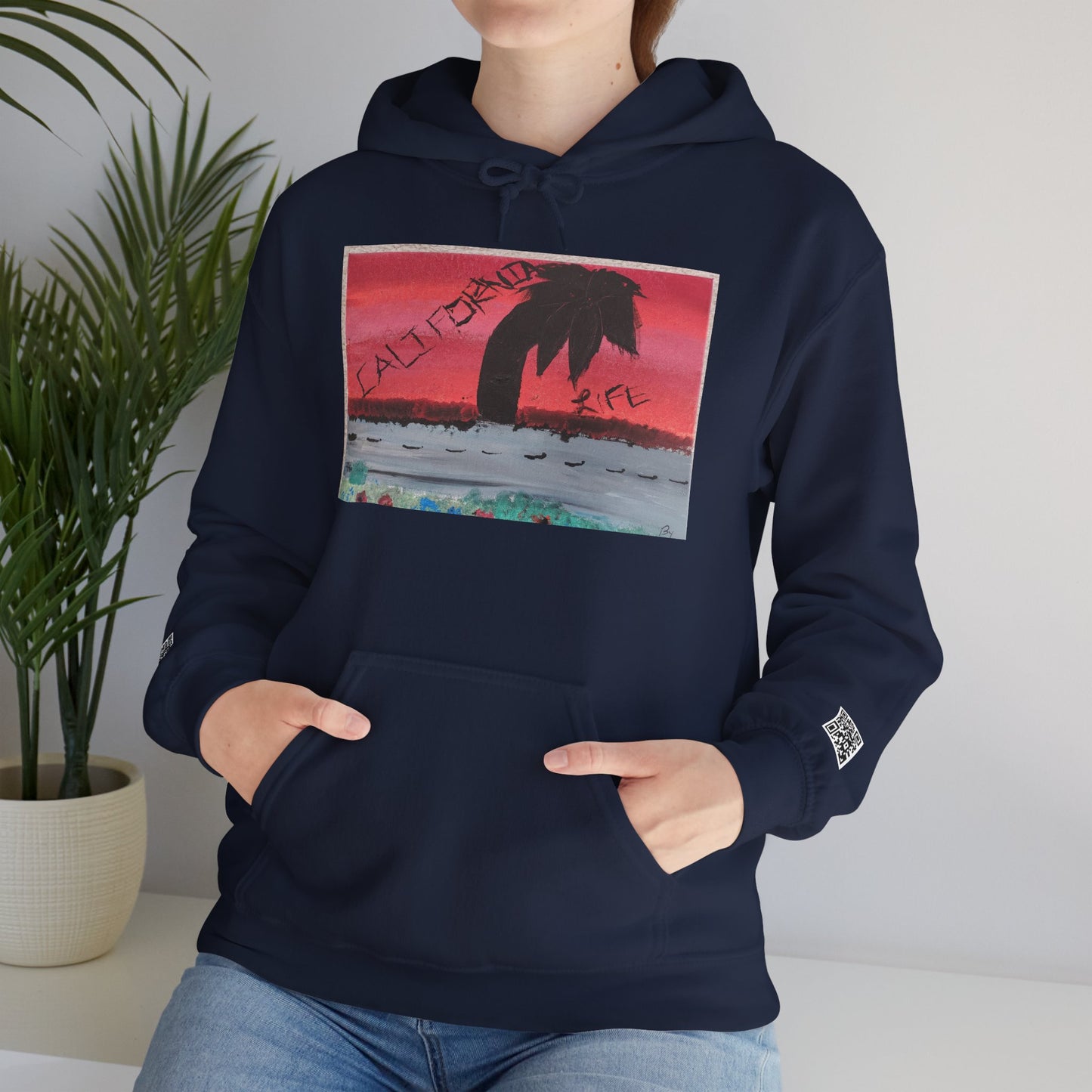 CALIFORNIA VIBES Heavy Blend Hoodie | Unisex Graphic Sweatshirt | Trendy Streetwear | Cozy Gift for Beach Lovers | Ideal for Casual Outings