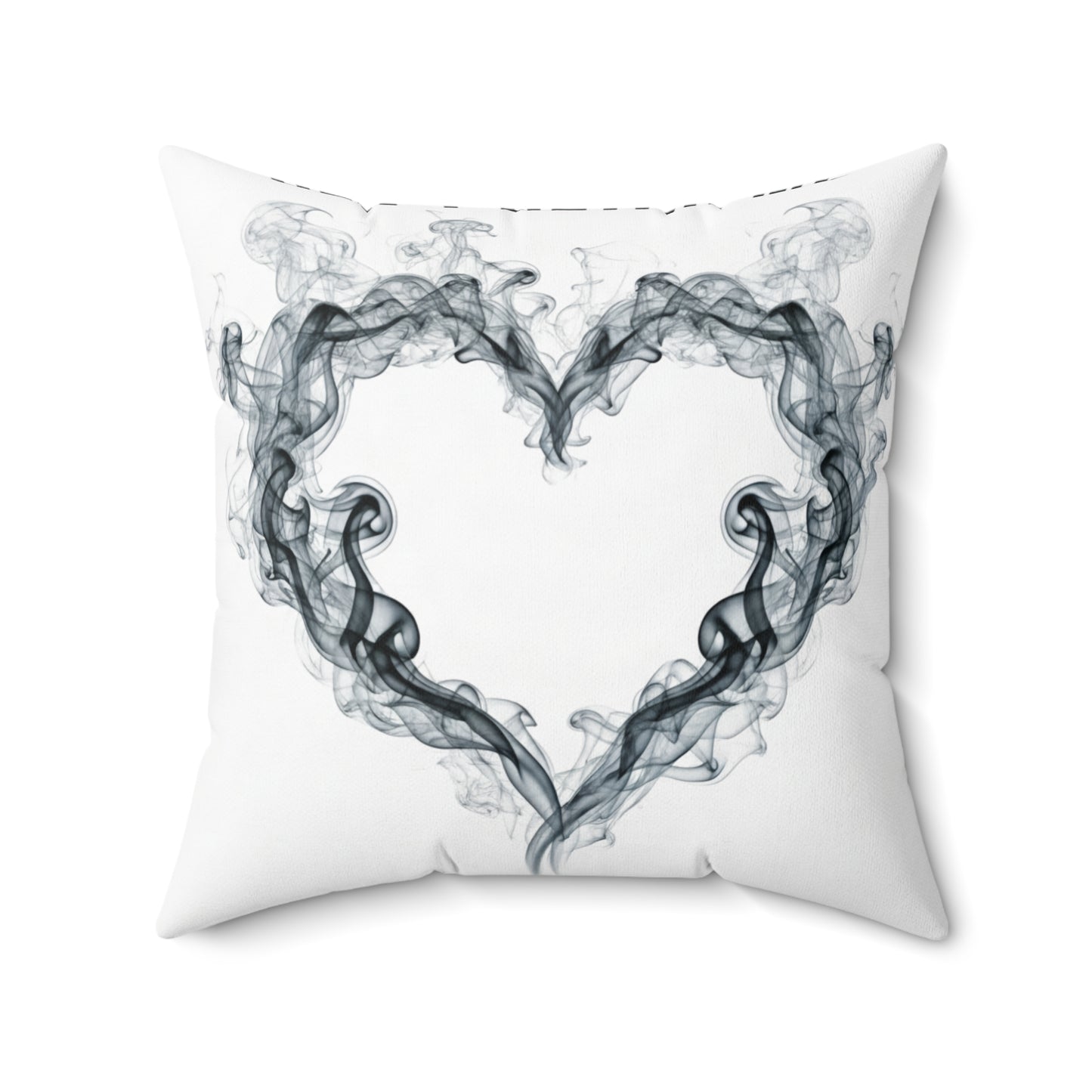 Smoky Heart Decorative Pillow - Modern Romantic Accent Cushion