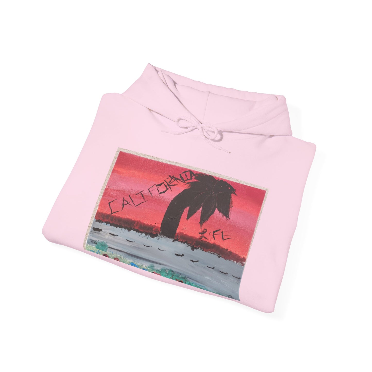 CALIFORNIA VIBES Heavy Blend Hoodie | Unisex Graphic Sweatshirt | Trendy Streetwear | Cozy Gift for Beach Lovers | Ideal for Casual Outings