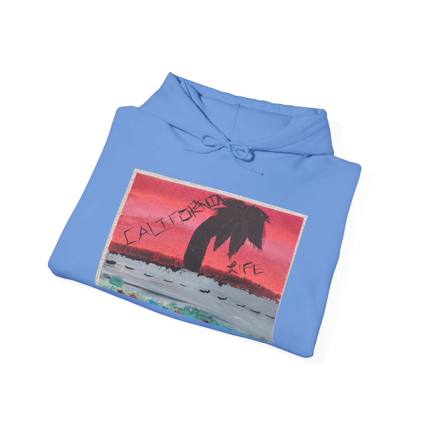 CALIFORNIA VIBES Heavy Blend Hoodie | Unisex Graphic Sweatshirt | Trendy Streetwear | Cozy Gift for Beach Lovers | Ideal for Casual Outings