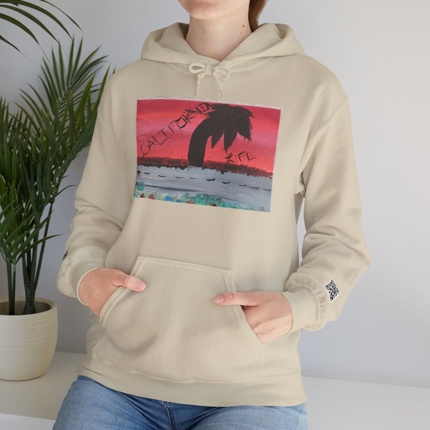 CALIFORNIA VIBES Heavy Blend Hoodie | Unisex Graphic Sweatshirt | Trendy Streetwear | Cozy Gift for Beach Lovers | Ideal for Casual Outings
