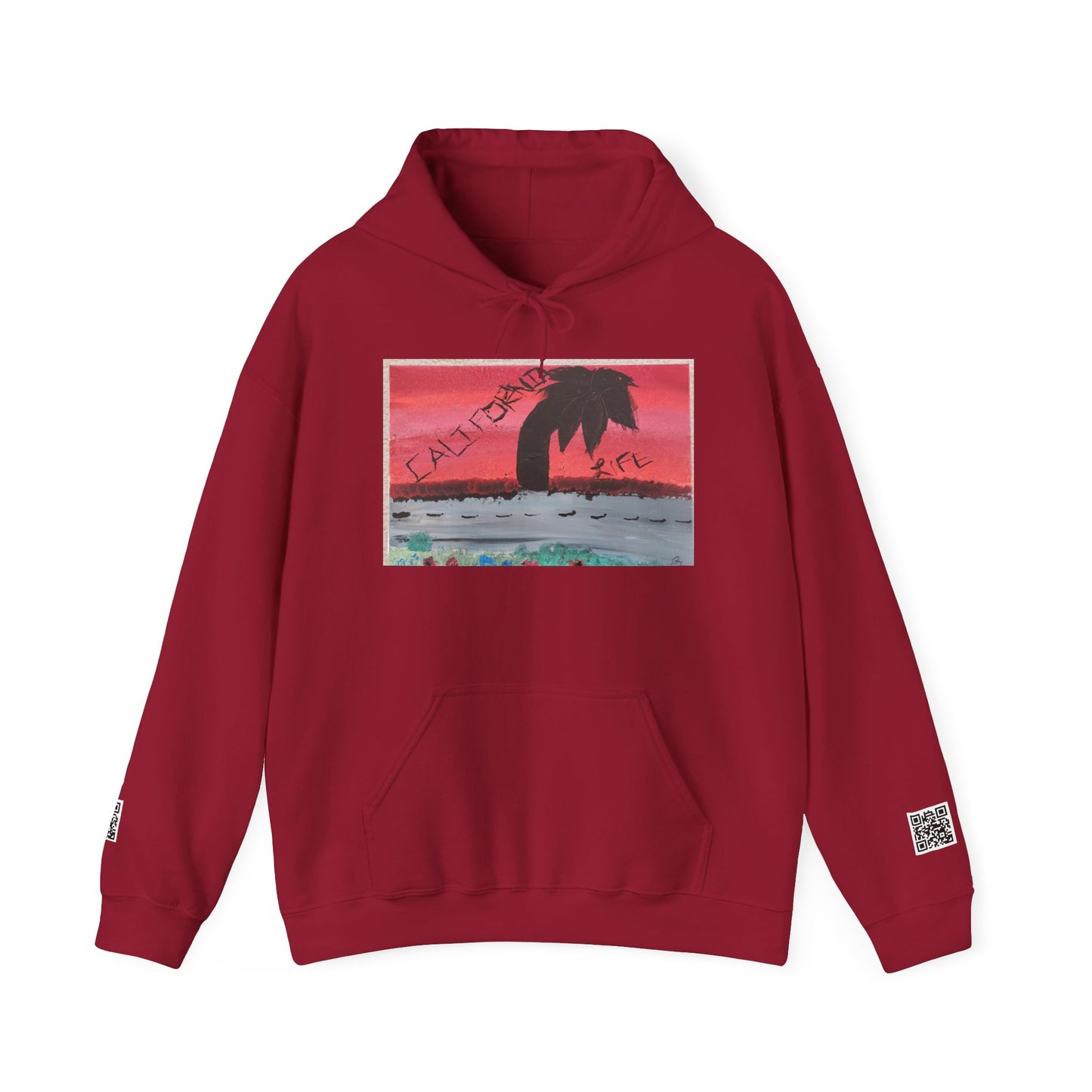 CALIFORNIA VIBES Heavy Blend Hoodie | Unisex Graphic Sweatshirt | Trendy Streetwear | Cozy Gift for Beach Lovers | Ideal for Casual Outings