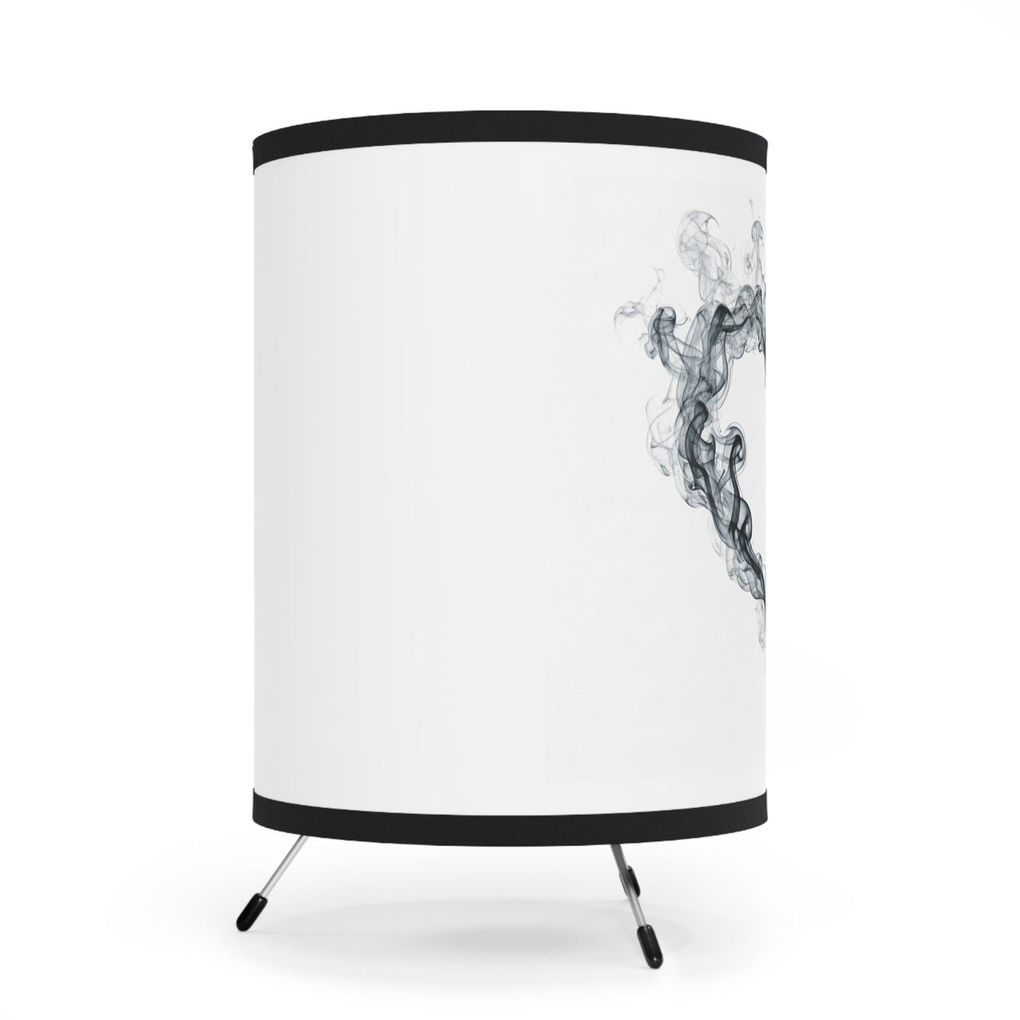 Tripod Lamp — Smoky Heart Printed Shade | Romantic Bedroom Accent Light