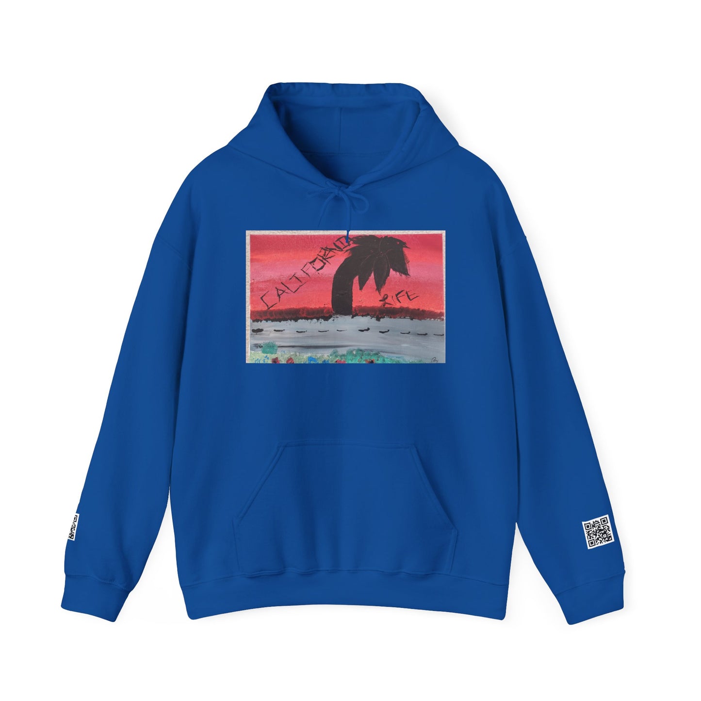CALIFORNIA VIBES Heavy Blend Hoodie | Unisex Graphic Sweatshirt | Trendy Streetwear | Cozy Gift for Beach Lovers | Ideal for Casual Outings